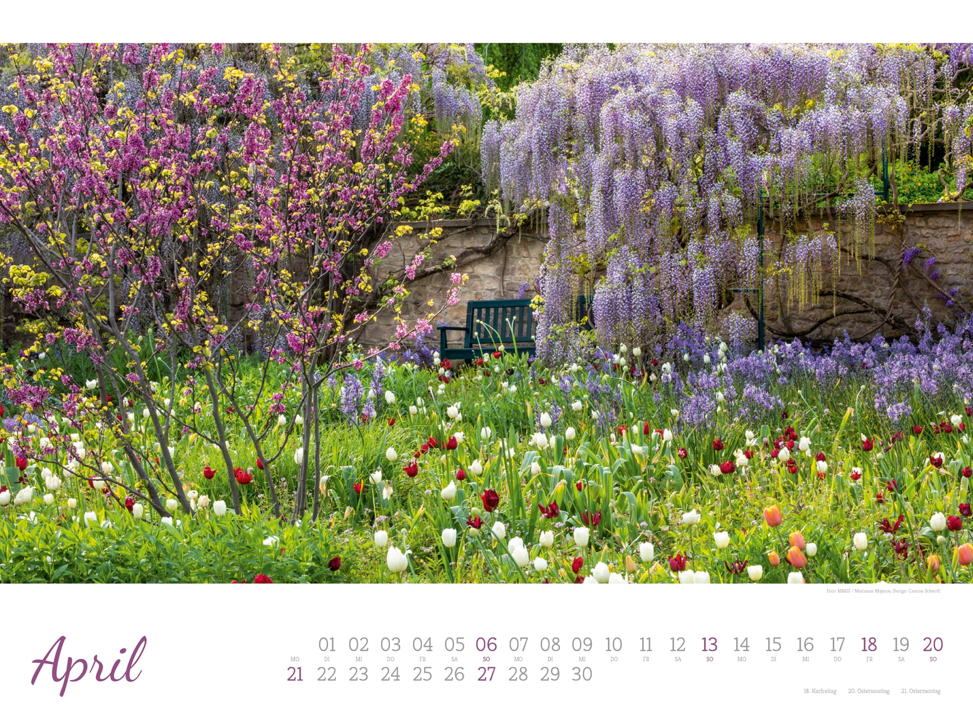 Ackermann Calendar Cottage Gardens 2025 - Inside View 04