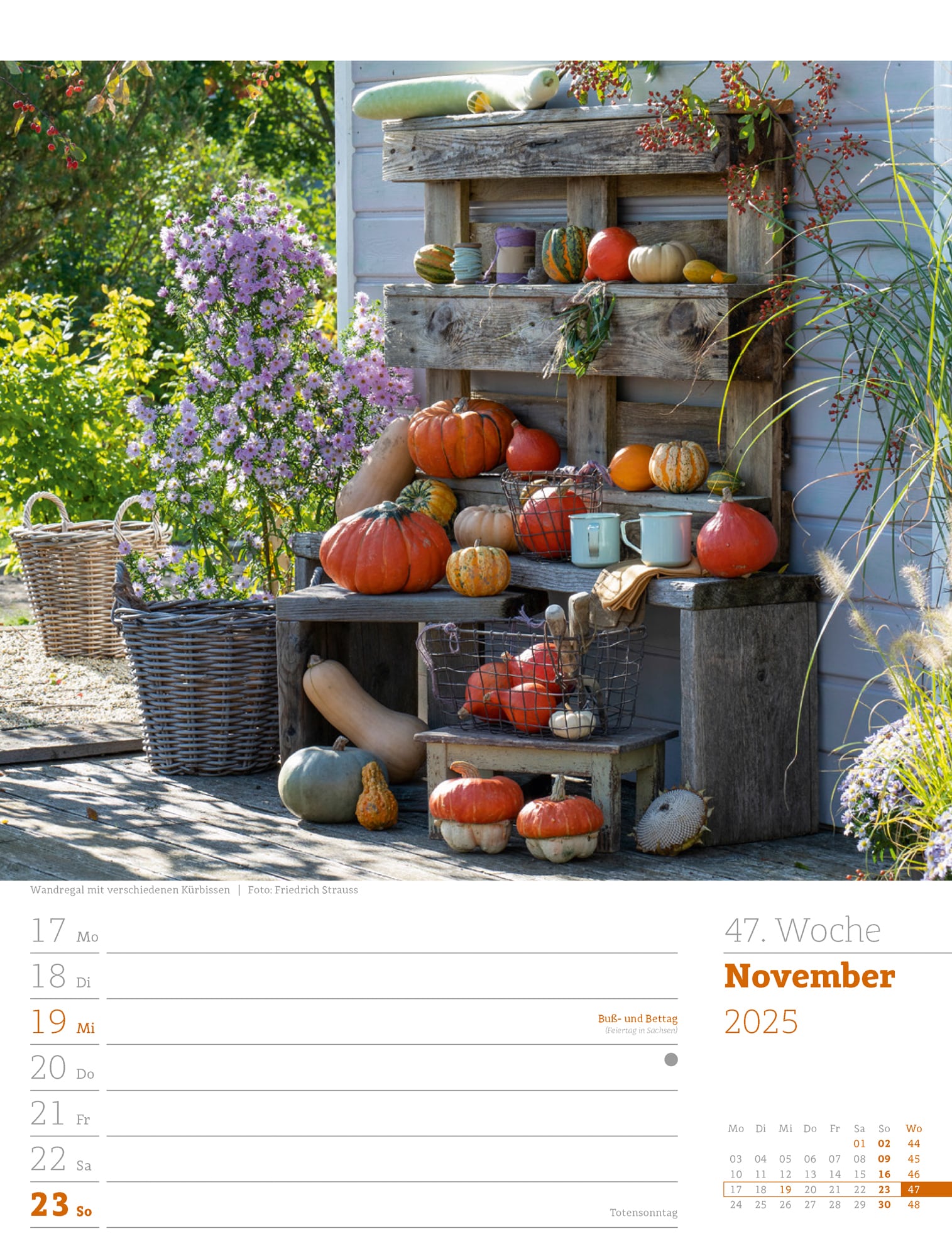 Ackermann Calendar Beautiful Gardens 2025 - Weekly Planner - Inside View 50