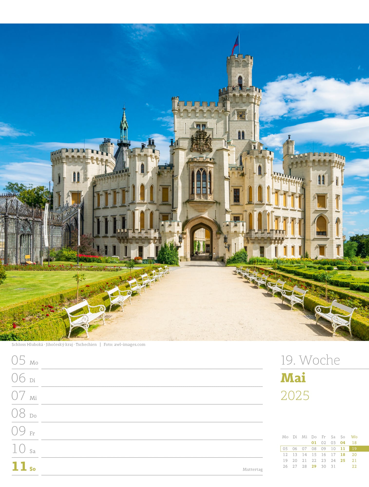 Ackermann Calendar Travel the World 2025 - Weekly Planner - Inside View 22