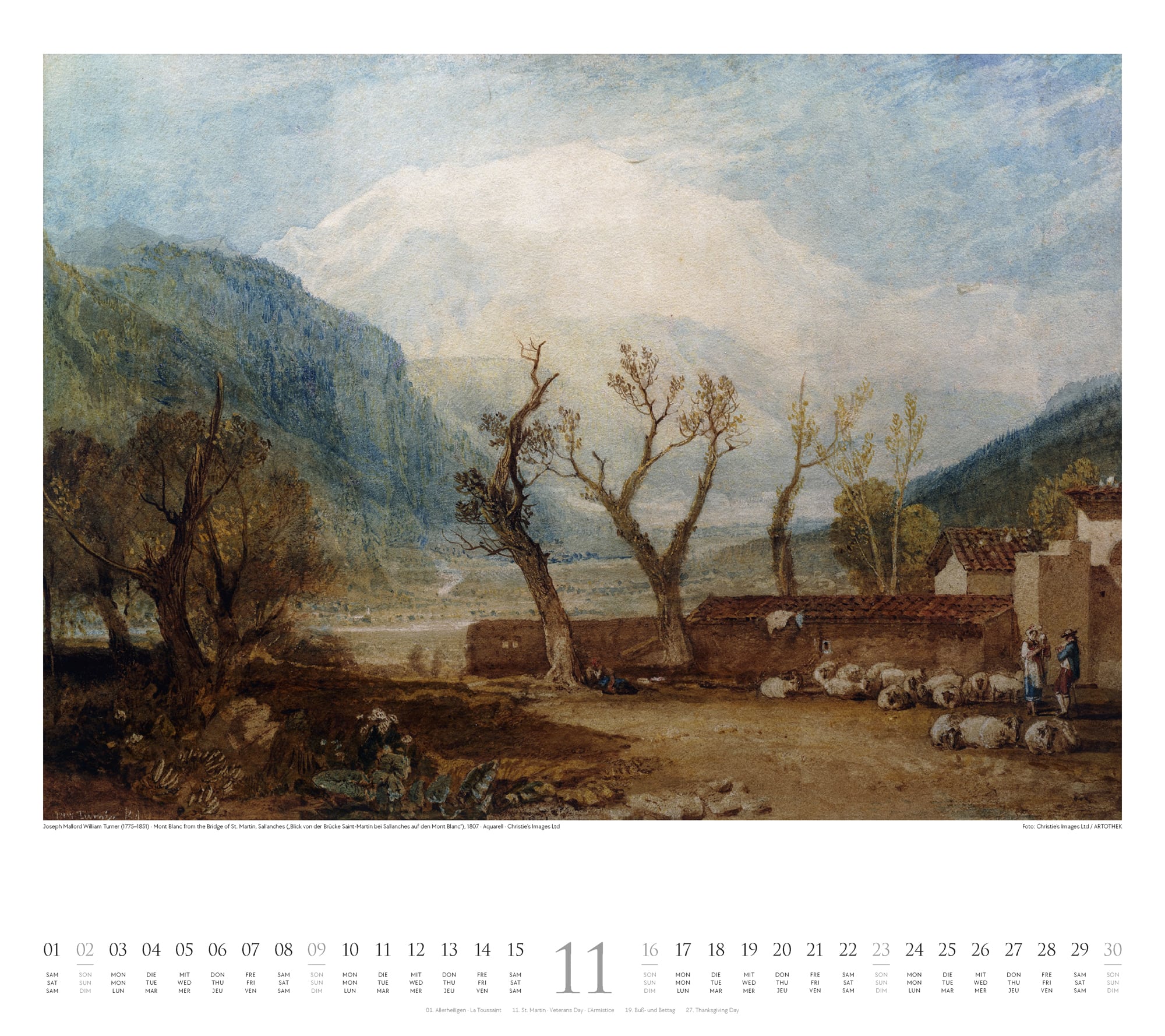 Ackermann Calendar William Turner 2025 - Inside View 11