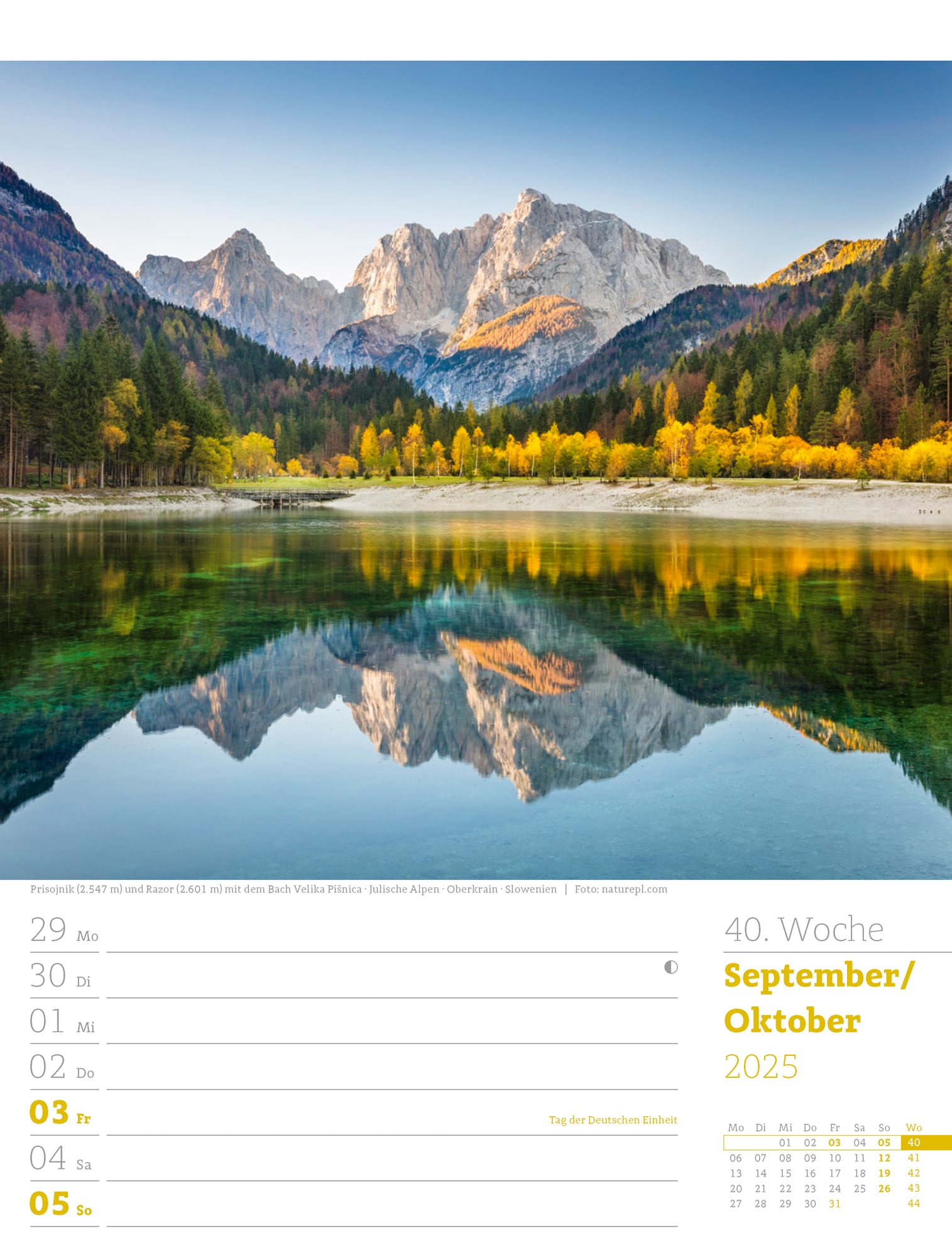 Ackermann Calendar Alps 2025 - Weekly Planner - Inside View 43