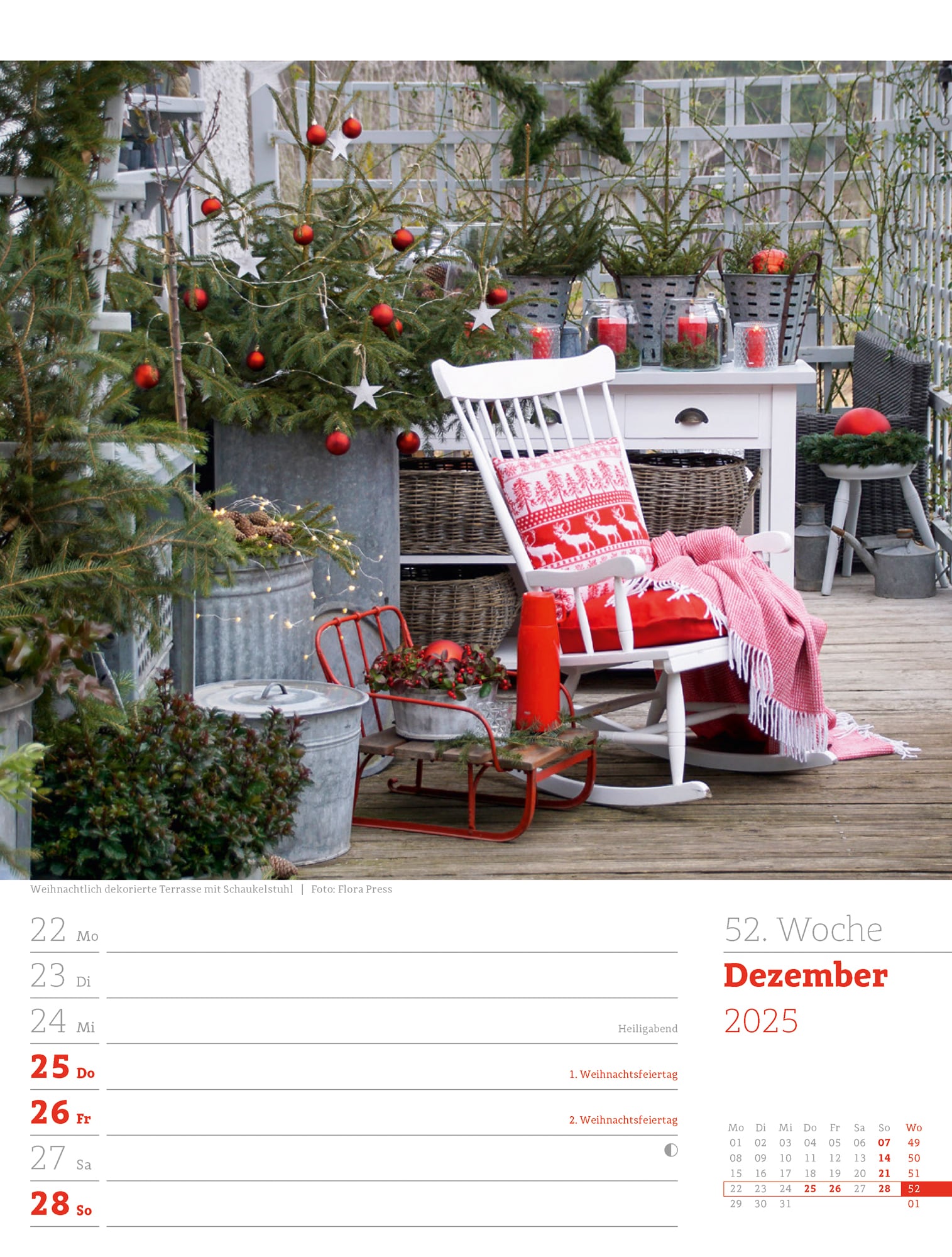Ackermann Calendar Beautiful Gardens 2025 - Weekly Planner - Inside View 55