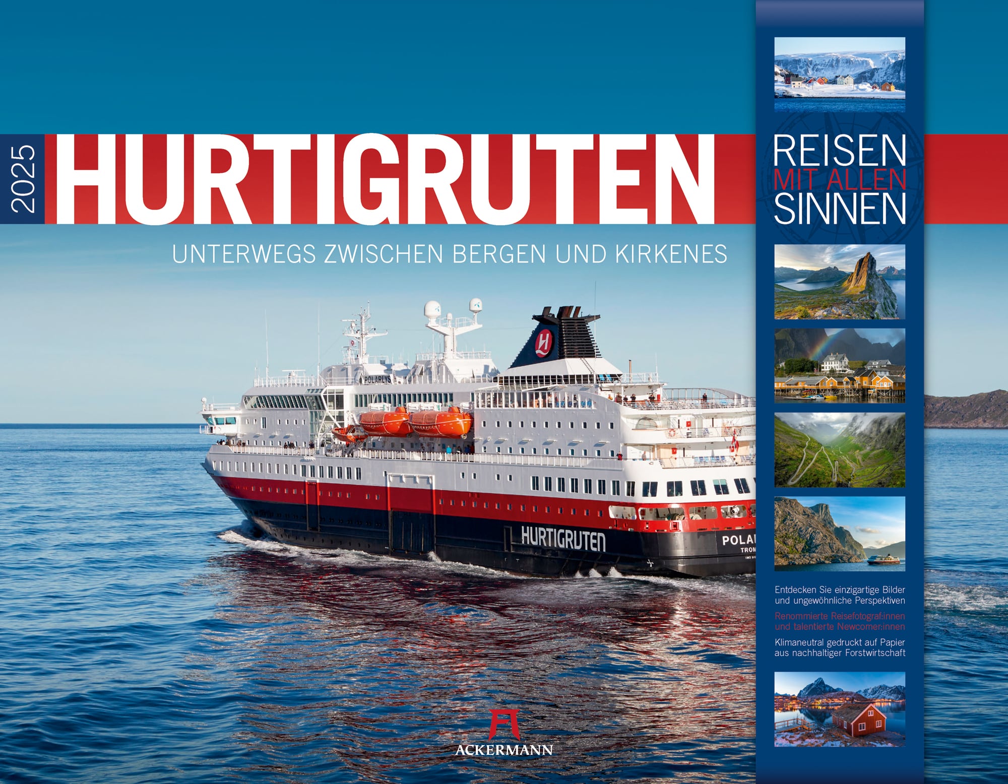Ackermann Calendar Hurtigruten 2025 - Cover Page