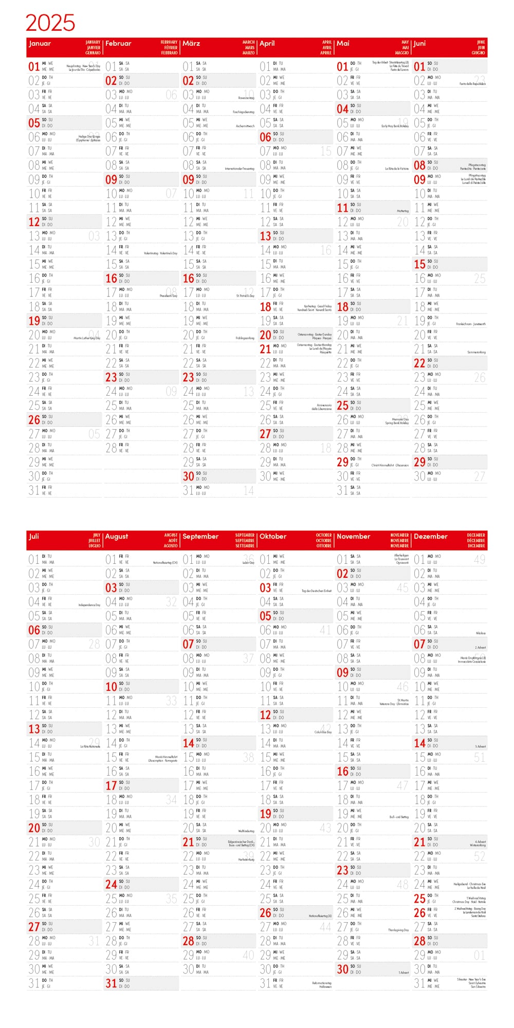 Art12 Collection Kalender Feuerwehr 2025 - 30x30 - Innenansicht 13