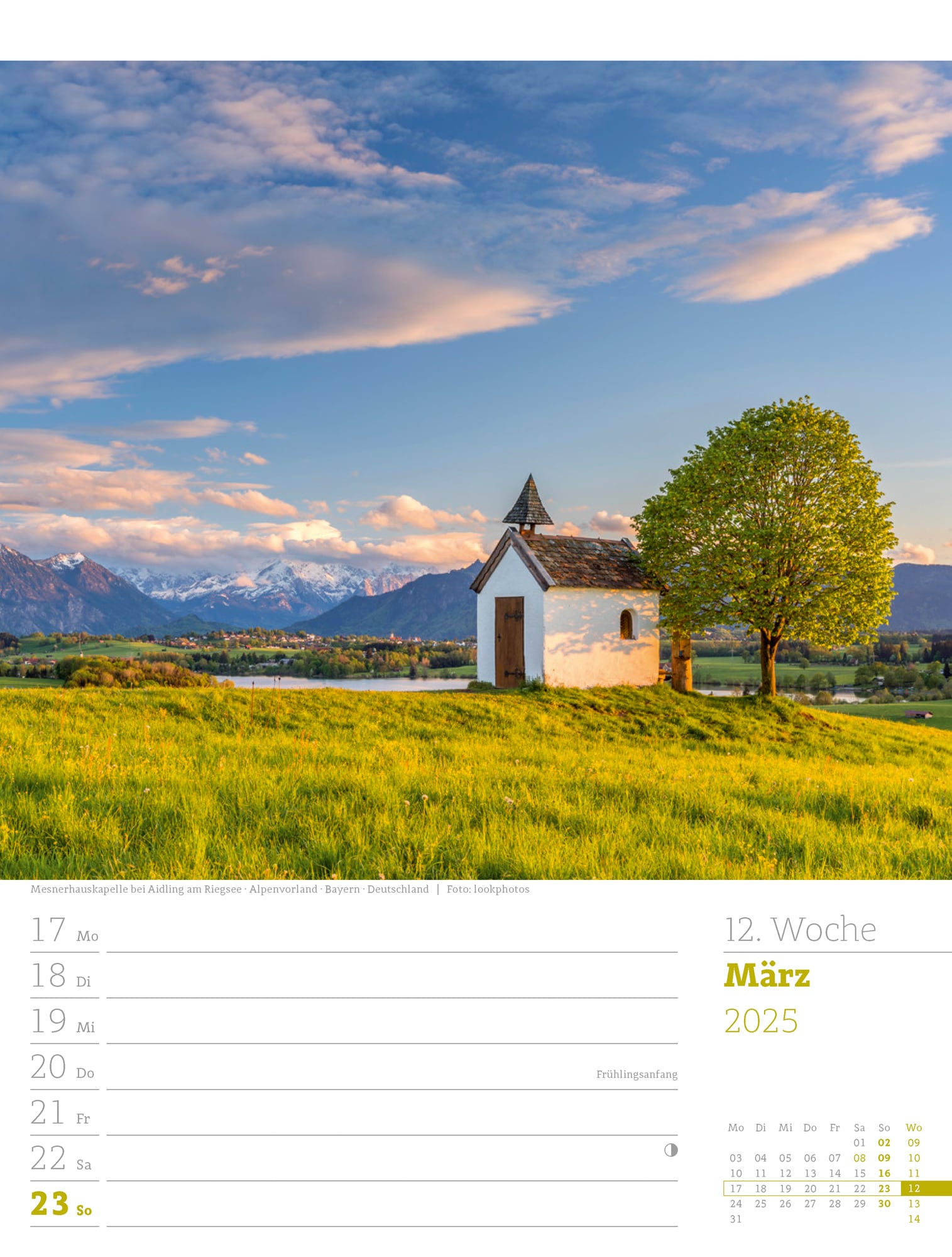 Ackermann Calendar Alps 2025 - Weekly Planner - Inside View 15