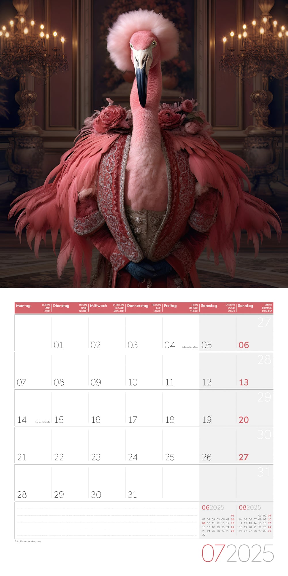 Art12 Collection Kalender Animal Kingdom 2025 - 30x30 - Innenansicht 07