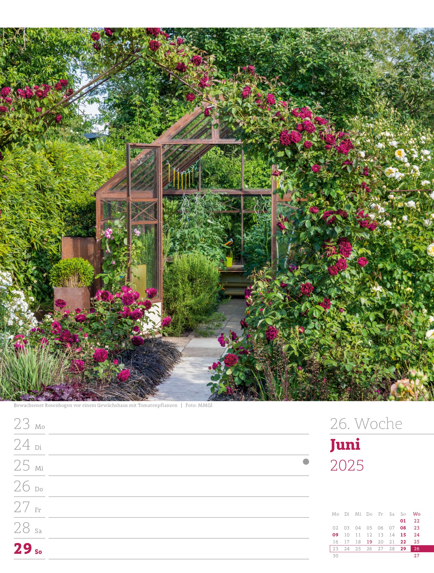 Ackermann Calendar Beautiful Gardens 2025 - Weekly Planner - Inside View 29