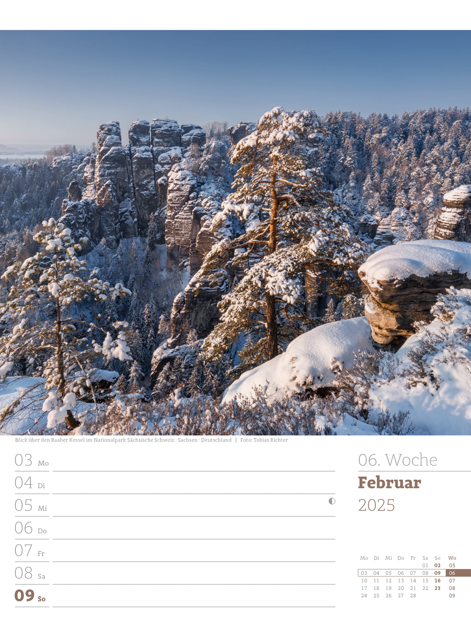 Ackermann Calendar Our Forest 2025 - Weekly Planner - Inside View 09