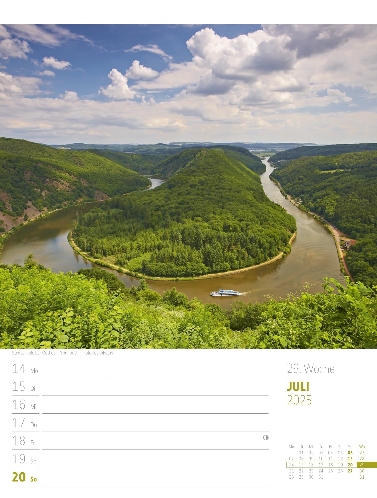 Ackermann Calendar Discover Germany 2025 - Weekly Planner - Inside View 32