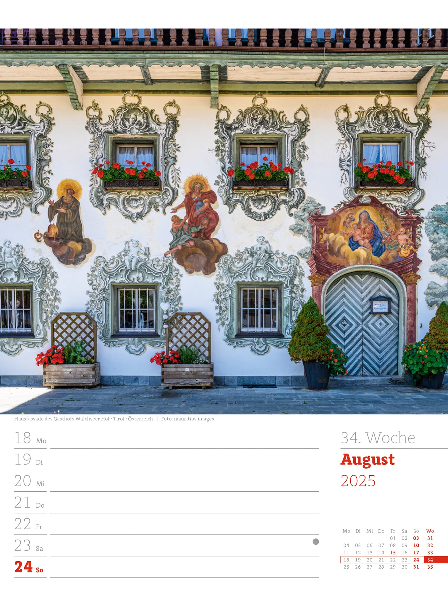 Ackermann Calendar Alps 2025 - Weekly Planner - Inside View 37