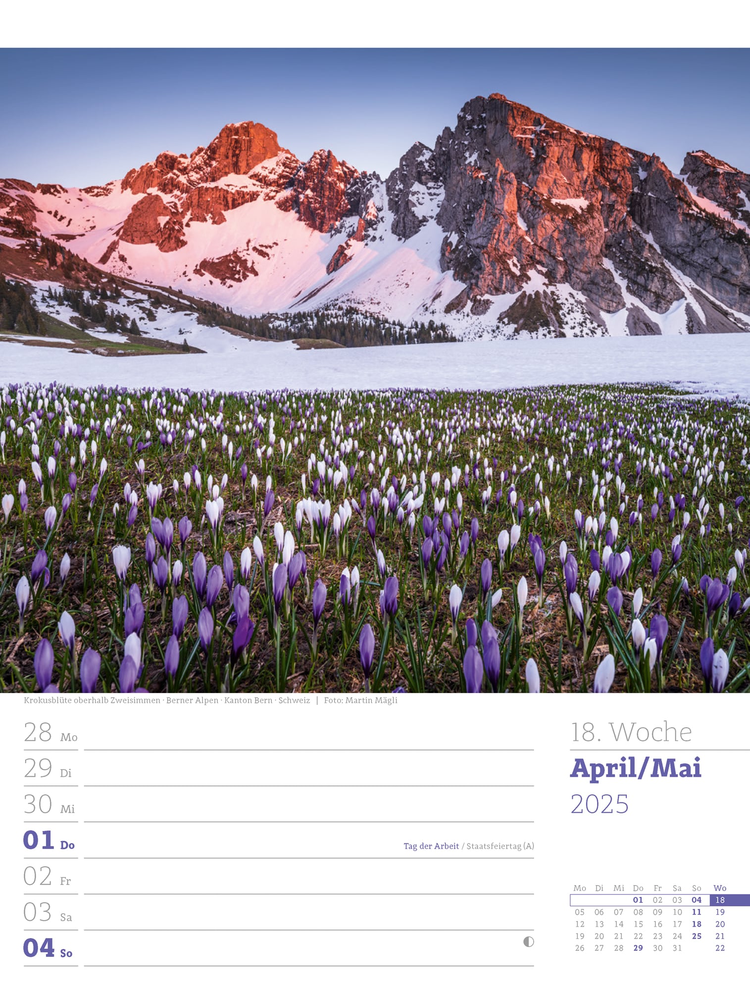 Ackermann Calendar Alps 2025 - Weekly Planner - Inside View 21