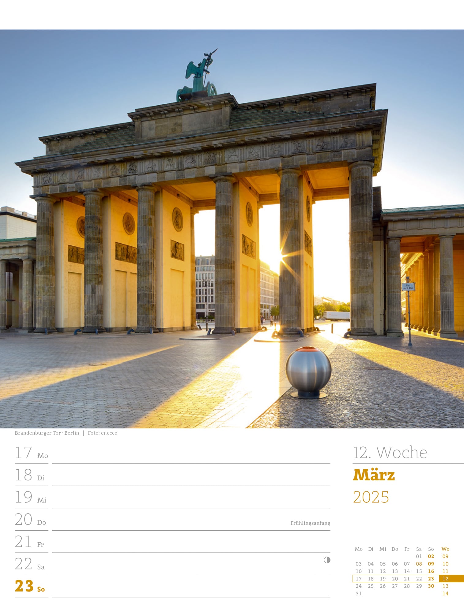 Ackermann Calendar Germany 2025 - Weekly Planner - Inside View 15