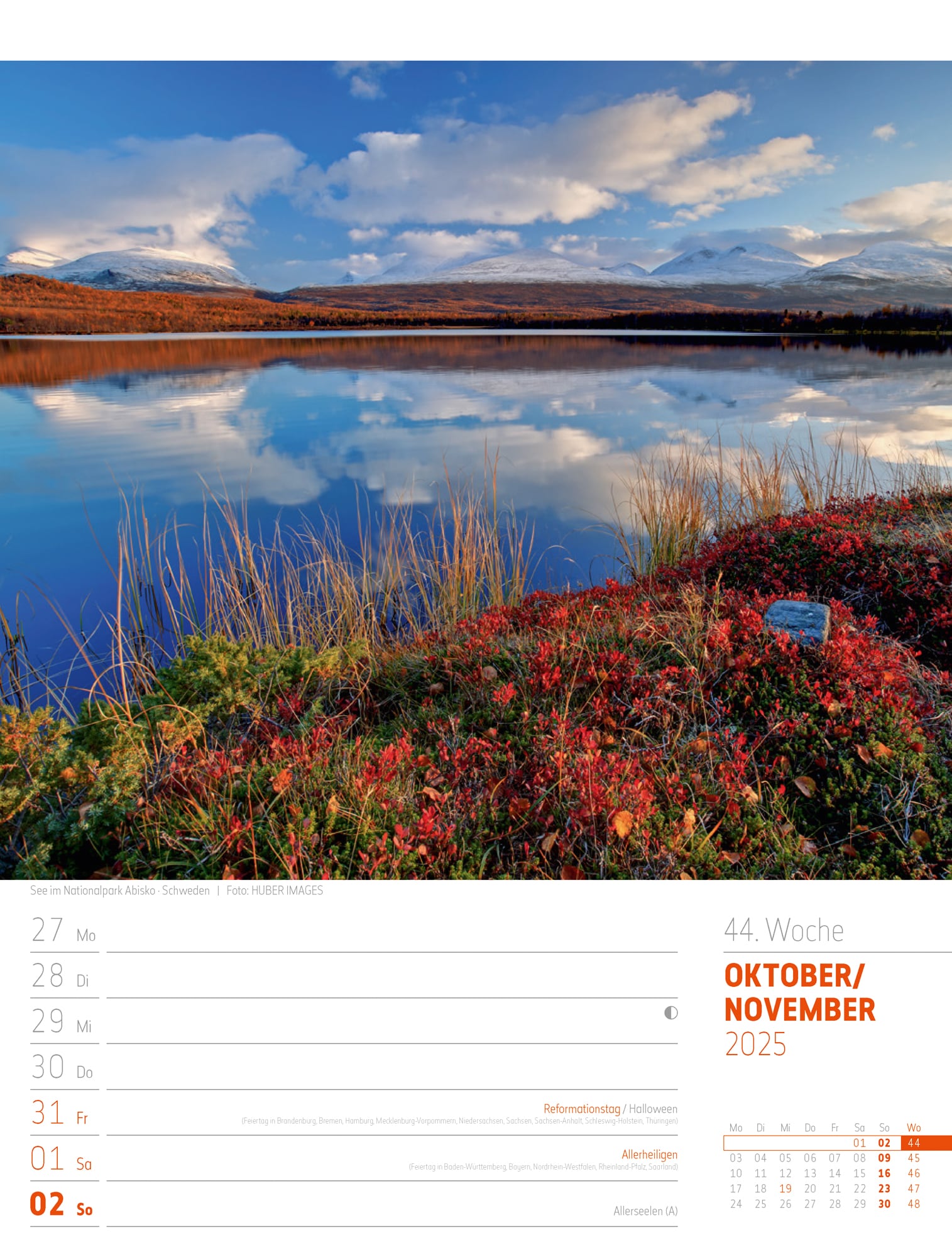 Ackermann Calendar Scandinavia 2025 - Weekly Planner - Inside View 47