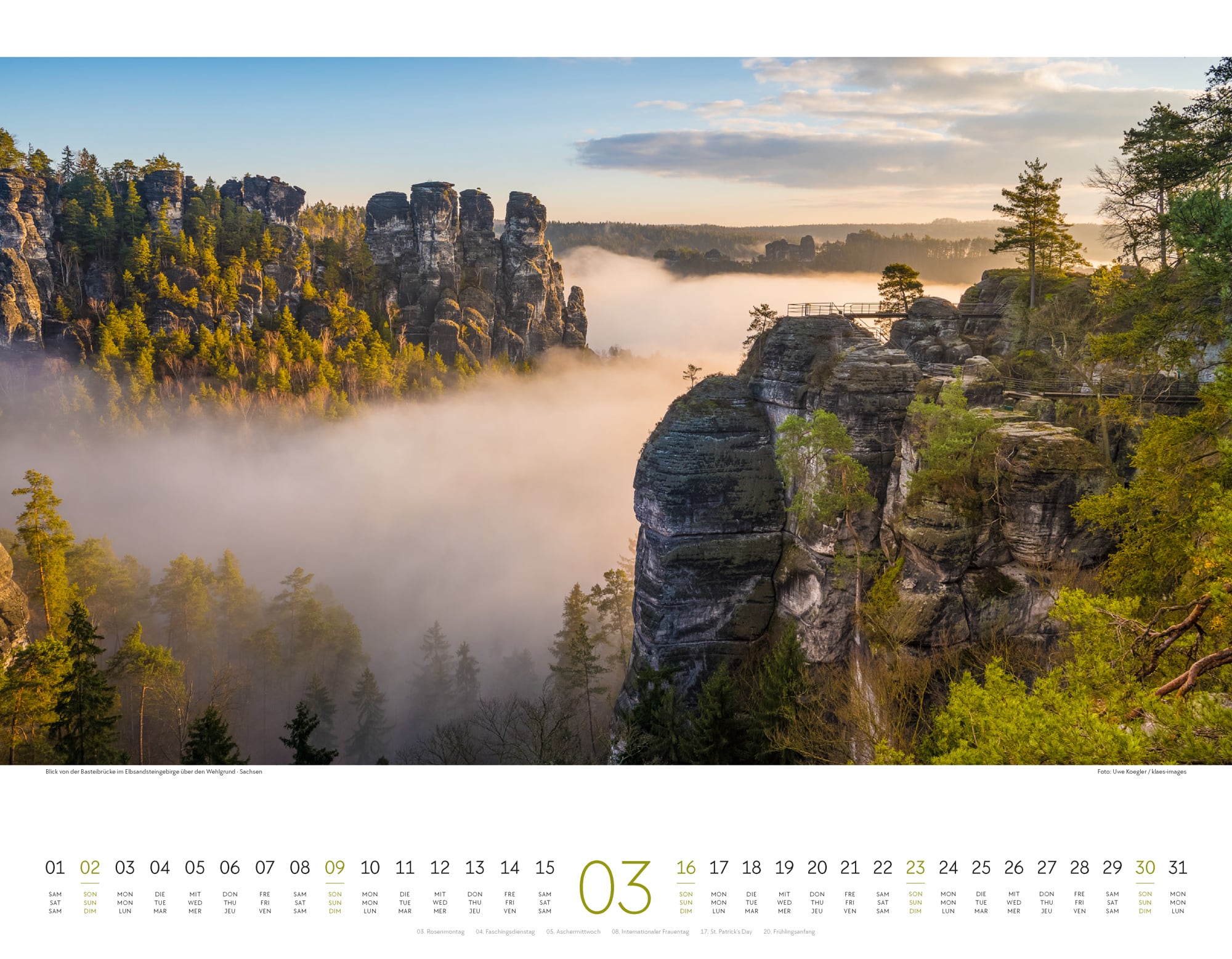Ackermann Calendar Germany - Wonderful Landscapes 2025 - Inside View 03