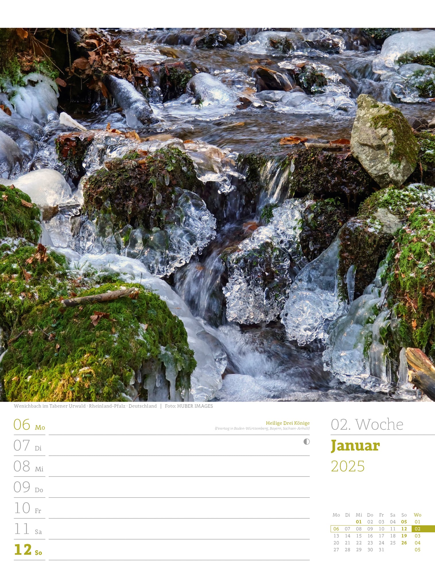 Ackermann Calendar Our Forest 2025 - Weekly Planner - Inside View 03