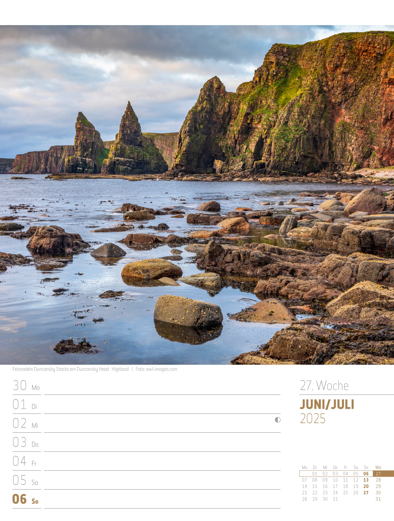 Ackermann Calendar Scotland 2025 - Weekly Planner - Inside View 30