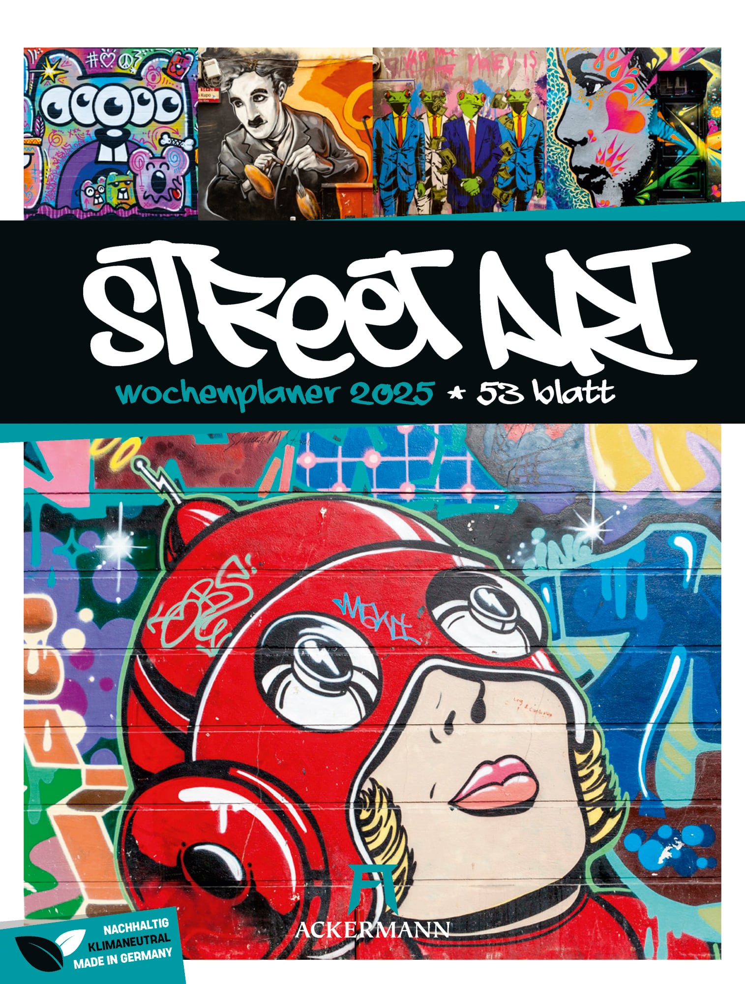 Ackermann Kalender Street Art - Wochenplaner 2025 - Titelblatt