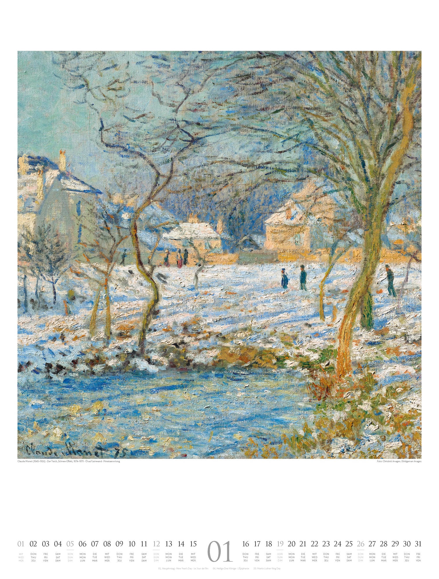 Ackermann Kalender Claude Monet 2025 - Innenansicht 01