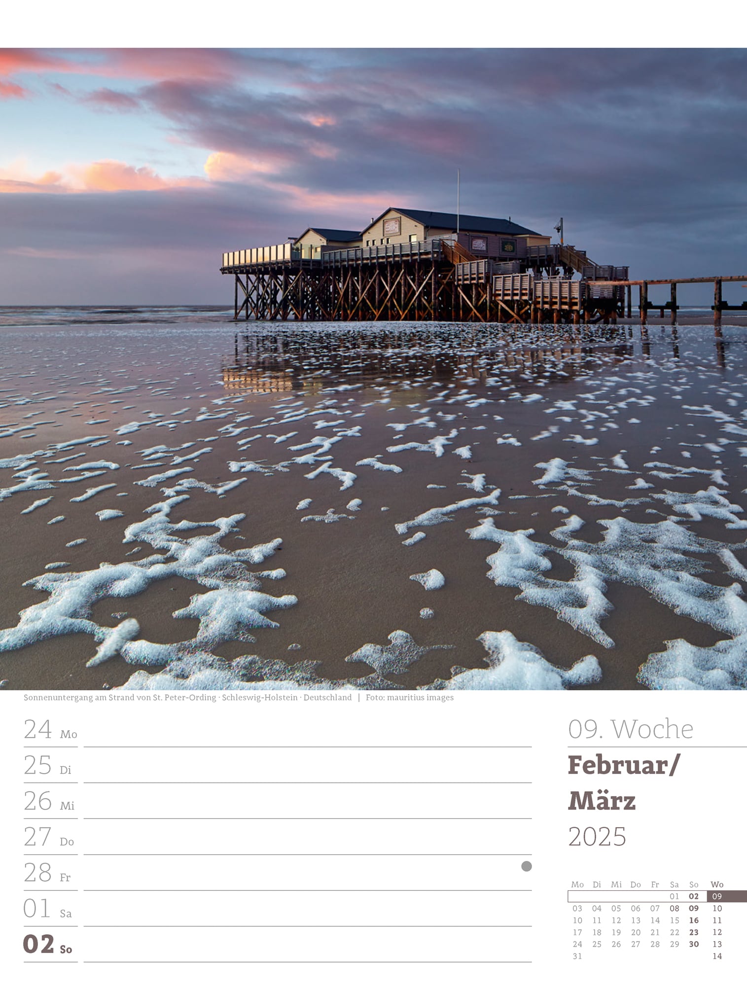 Ackermann Calendar At the Seaside 2025 - Weekly Planner - Inside View 12