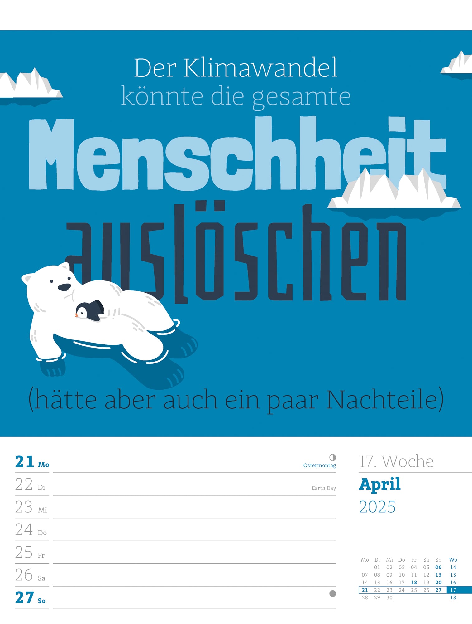 Ackermann Calendar Funny Quotes 2025 - Weekly Planner - Inside View 20