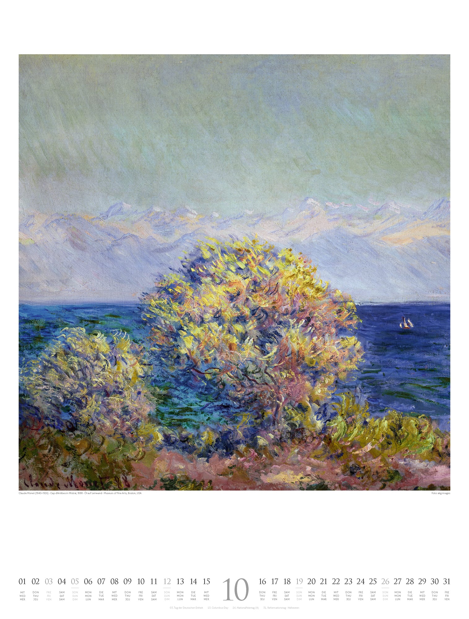 Ackermann Calendar Claude Monet 2025 - Inside View 10
