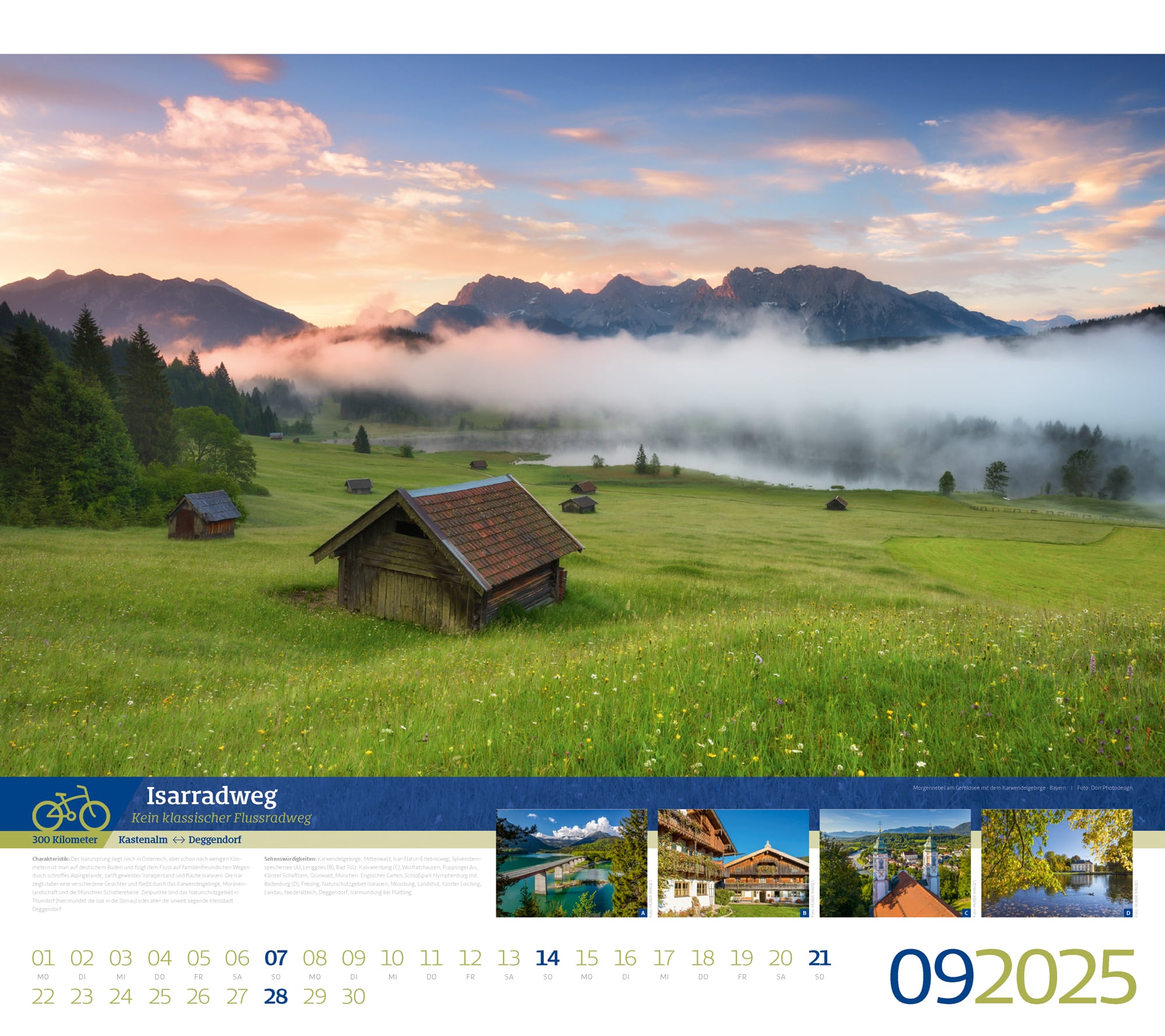 Ackermann Kalender Deutschlands Radfernwege 2025 - Innenansicht 09