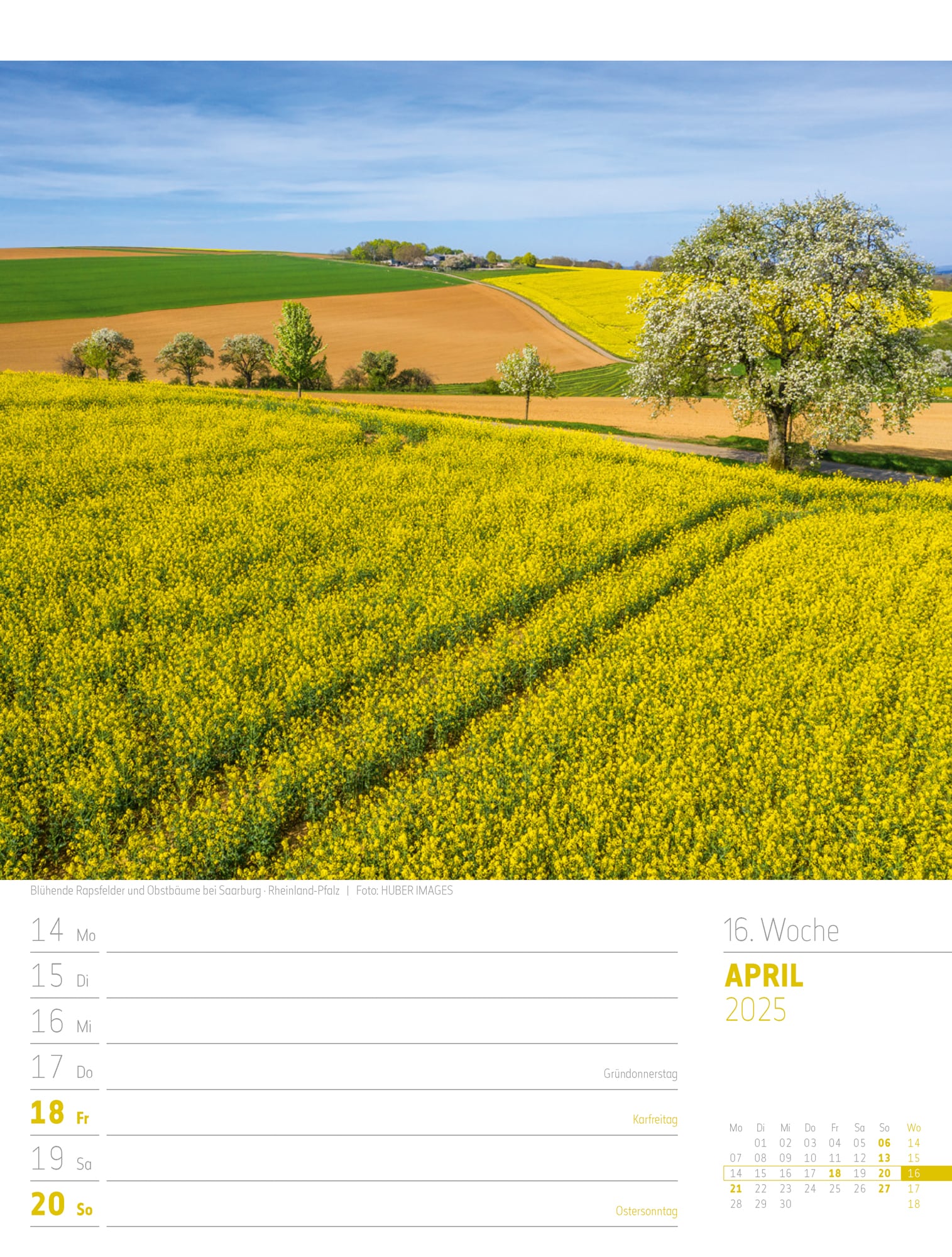 Ackermann Calendar Discover Germany 2025 - Weekly Planner - Inside View 19