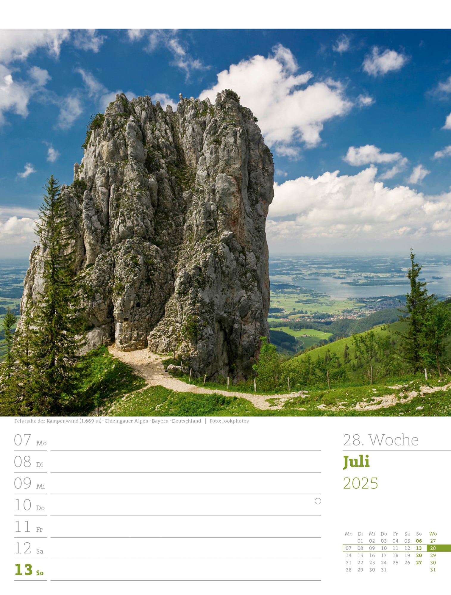 Ackermann Calendar Alps 2025 - Weekly Planner - Inside View 31