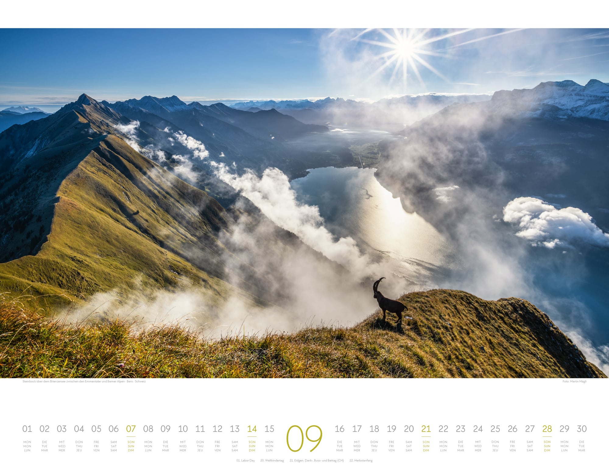 Ackermann Calendar The Alps - A Natural Paradise 2025 - Inside View 09