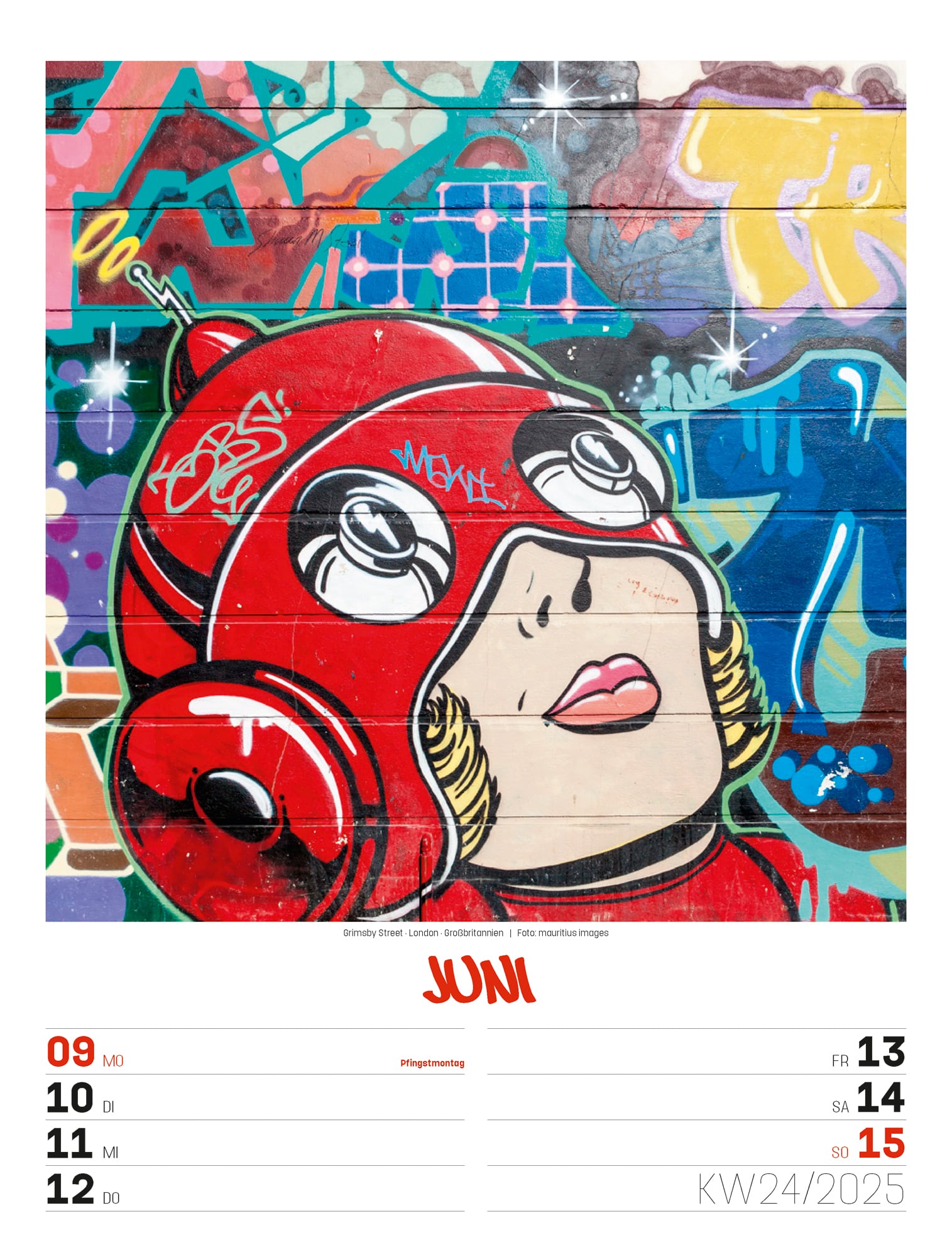 Ackermann Kalender Street Art - Wochenplaner 2025 - Innenansicht 27