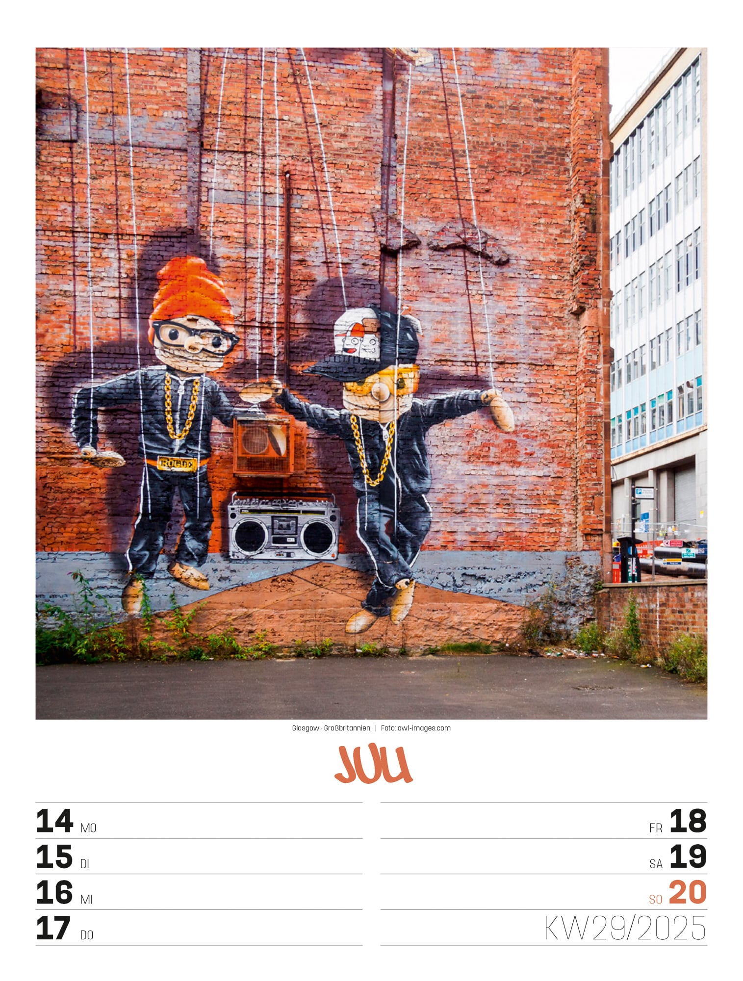Ackermann Kalender Street Art - Wochenplaner 2025 - Innenansicht 32