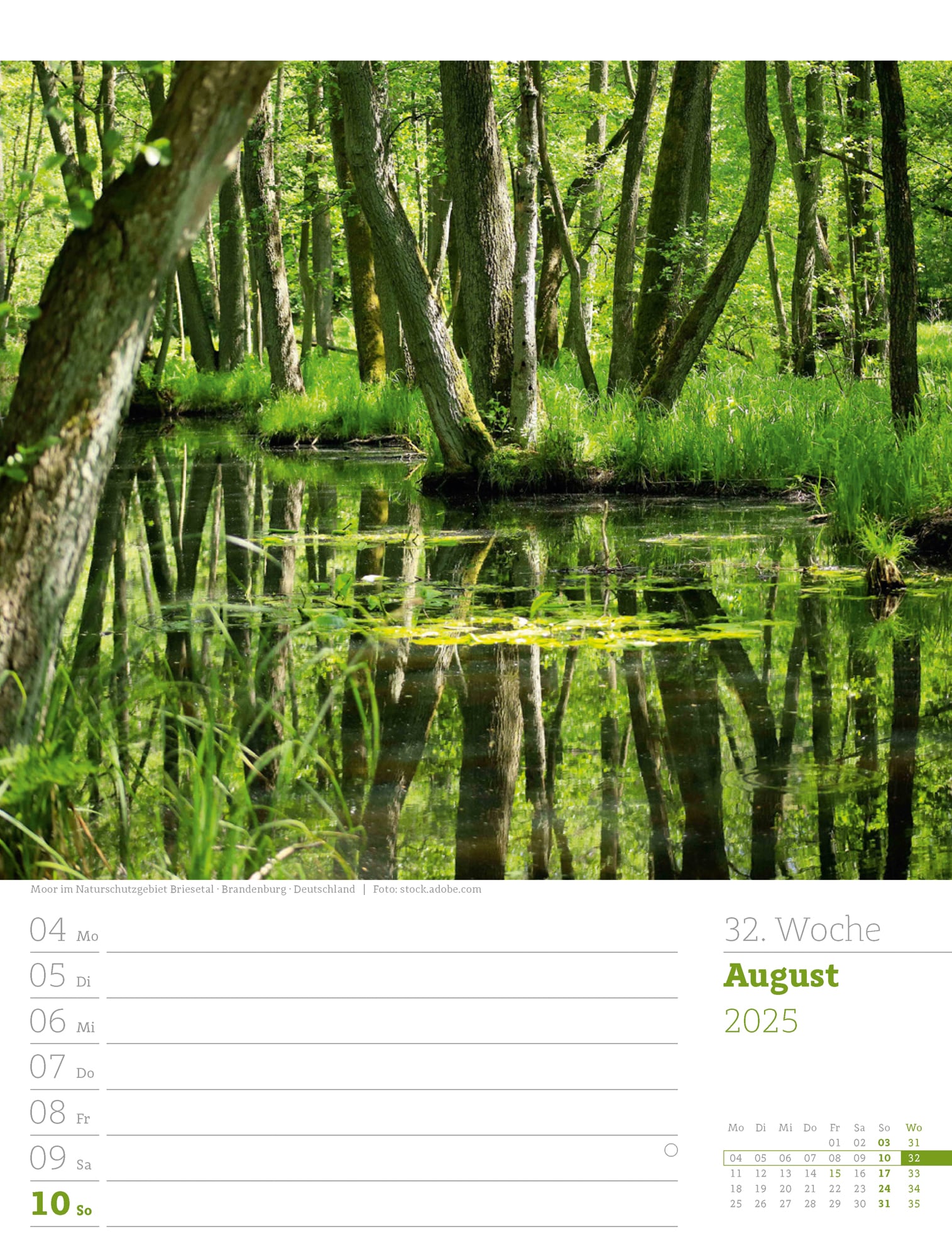 Ackermann Kalender Unser Wald - Wochenplaner 2025 - Innenansicht 35