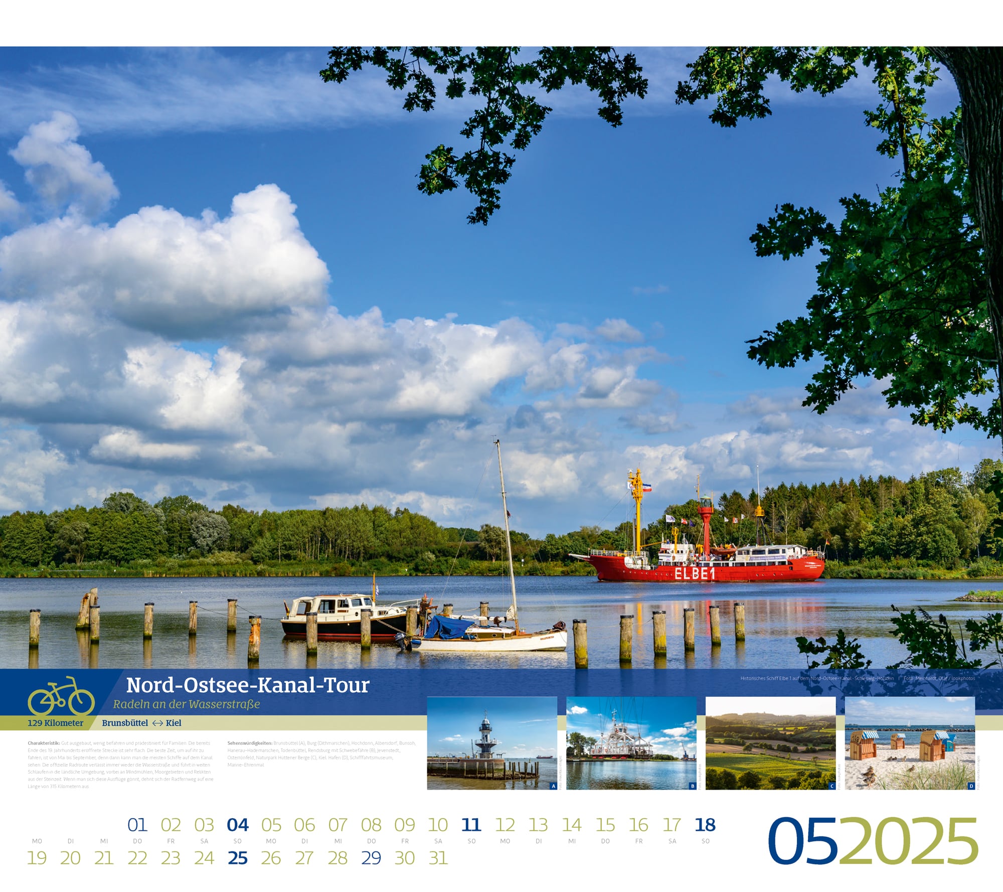 Ackermann Kalender Deutschlands Radfernwege 2025 - Innenansicht 05