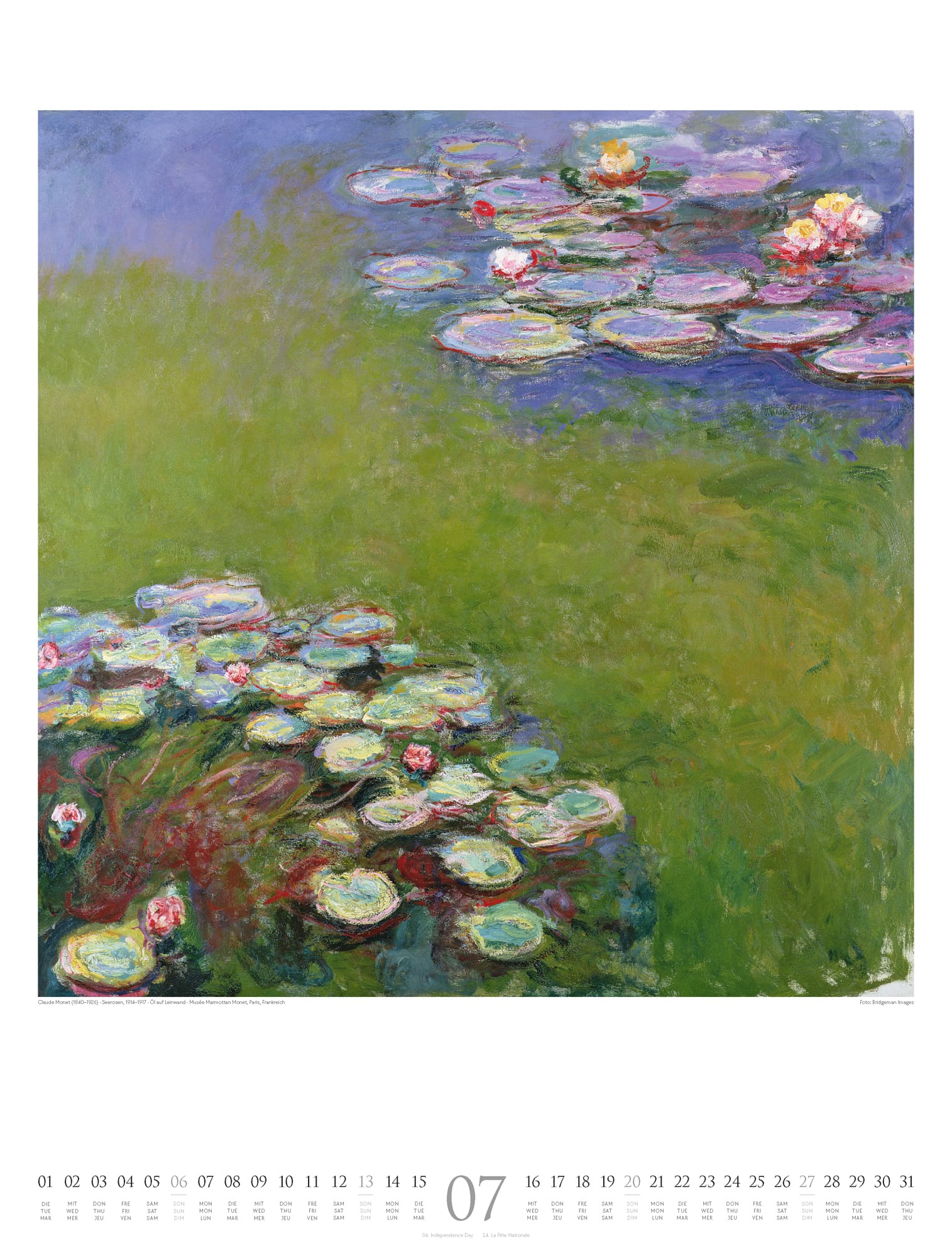 Ackermann Calendar Claude Monet 2025 - Inside View 07