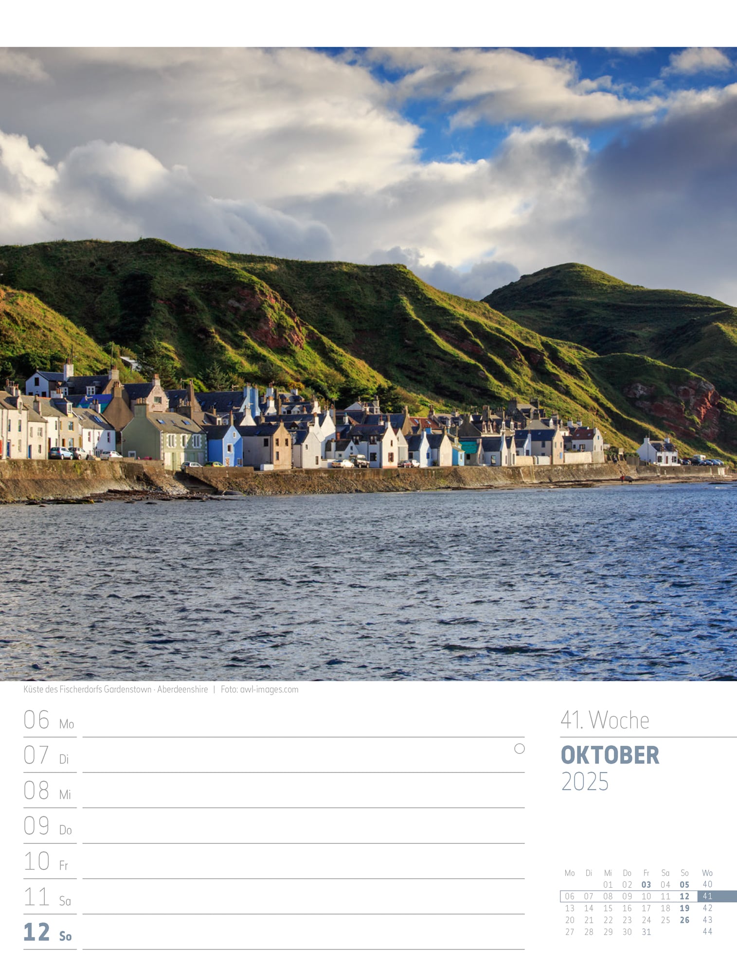 Ackermann Calendar Scotland 2025 - Weekly Planner - Inside View 44