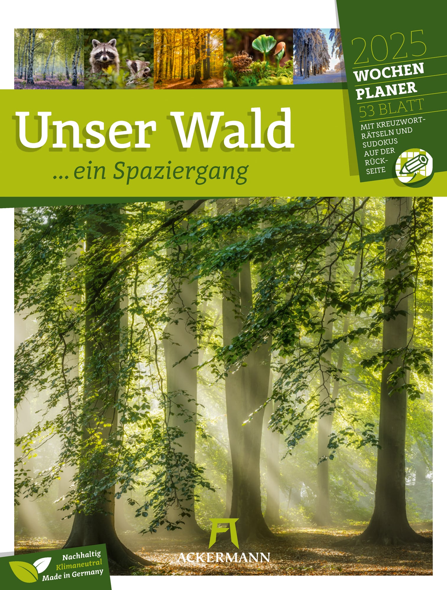 Ackermann Kalender Unser Wald - Wochenplaner 2025 - Titelblatt