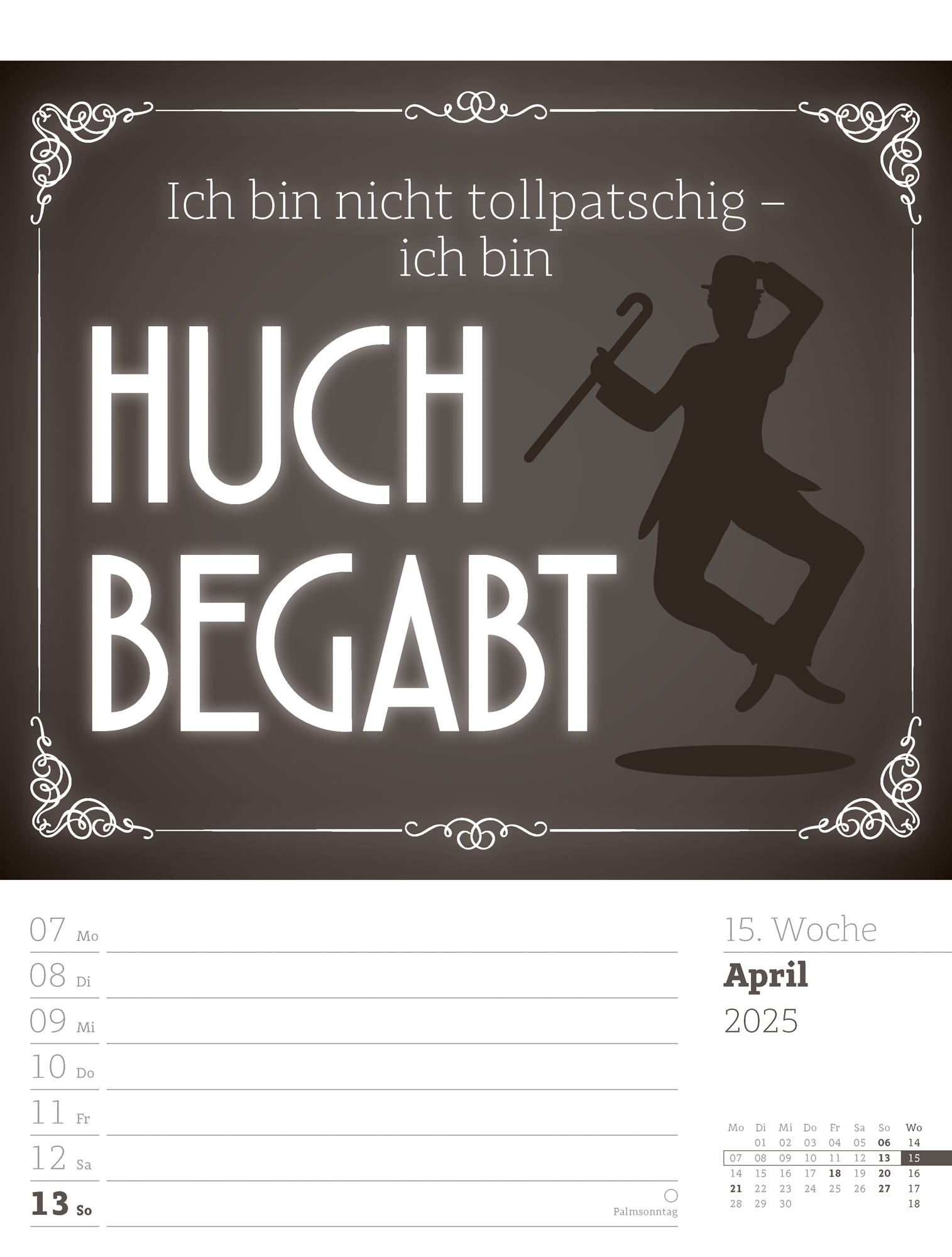 Ackermann Calendar Funny Quotes 2025 - Weekly Planner - Inside View 18