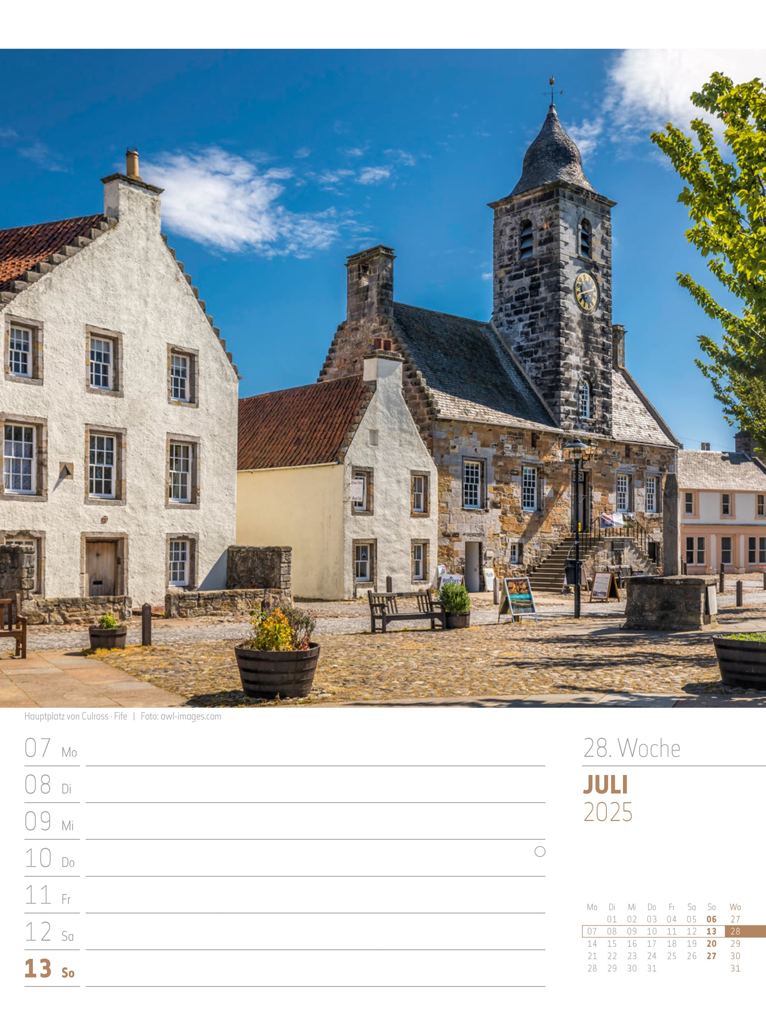 Ackermann Calendar Scotland 2025 - Weekly Planner - Inside View 31