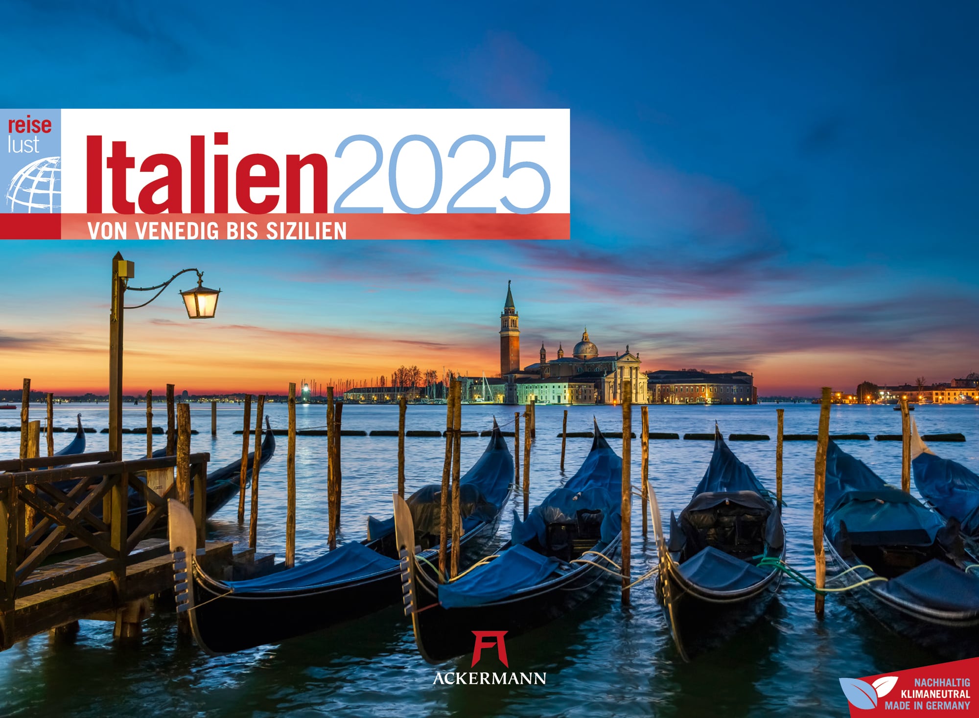 Ackermann Kalender Italien ReiseLust 2025 - Titelblatt
