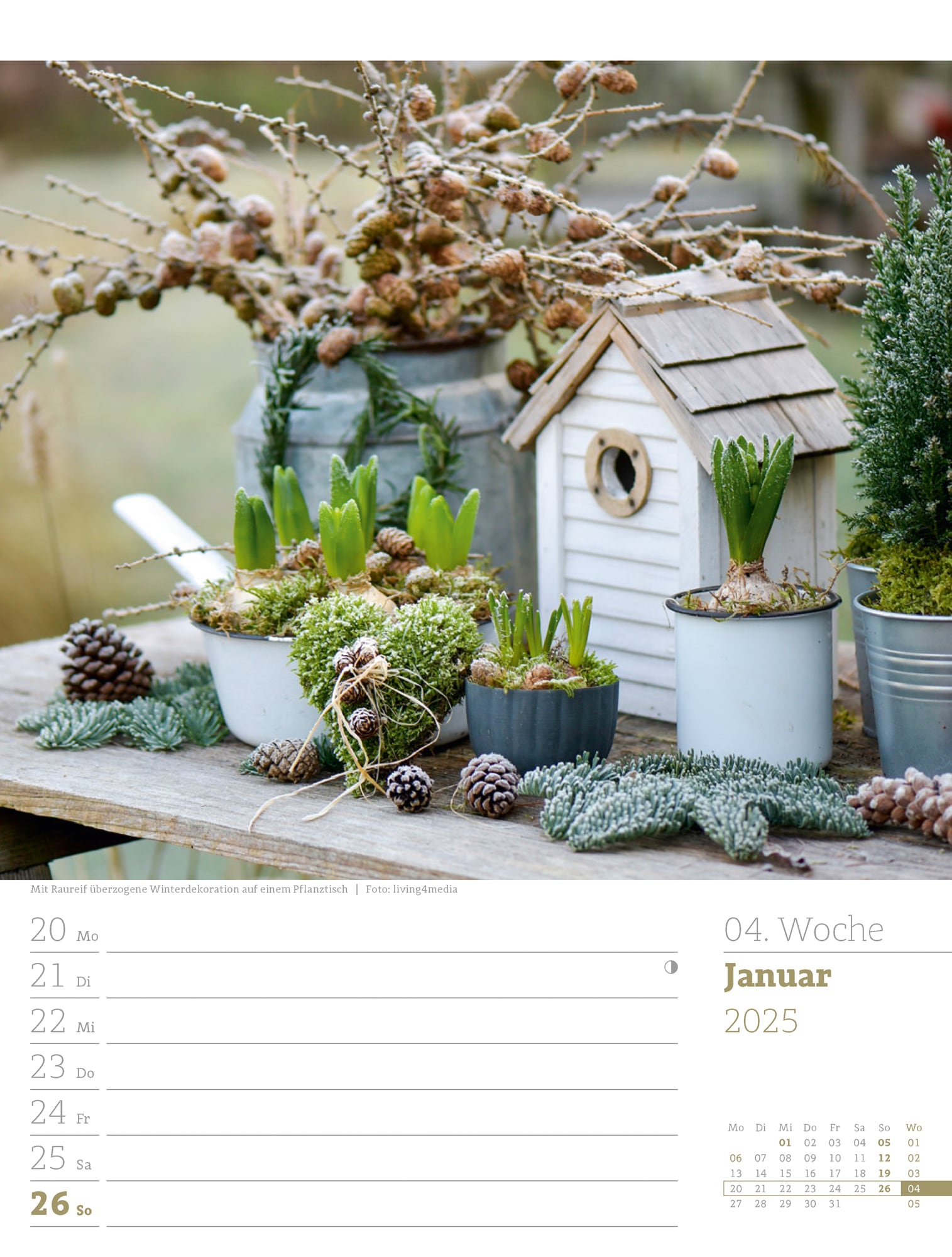 Ackermann Calendar Beautiful Gardens 2025 - Weekly Planner - Inside View 07