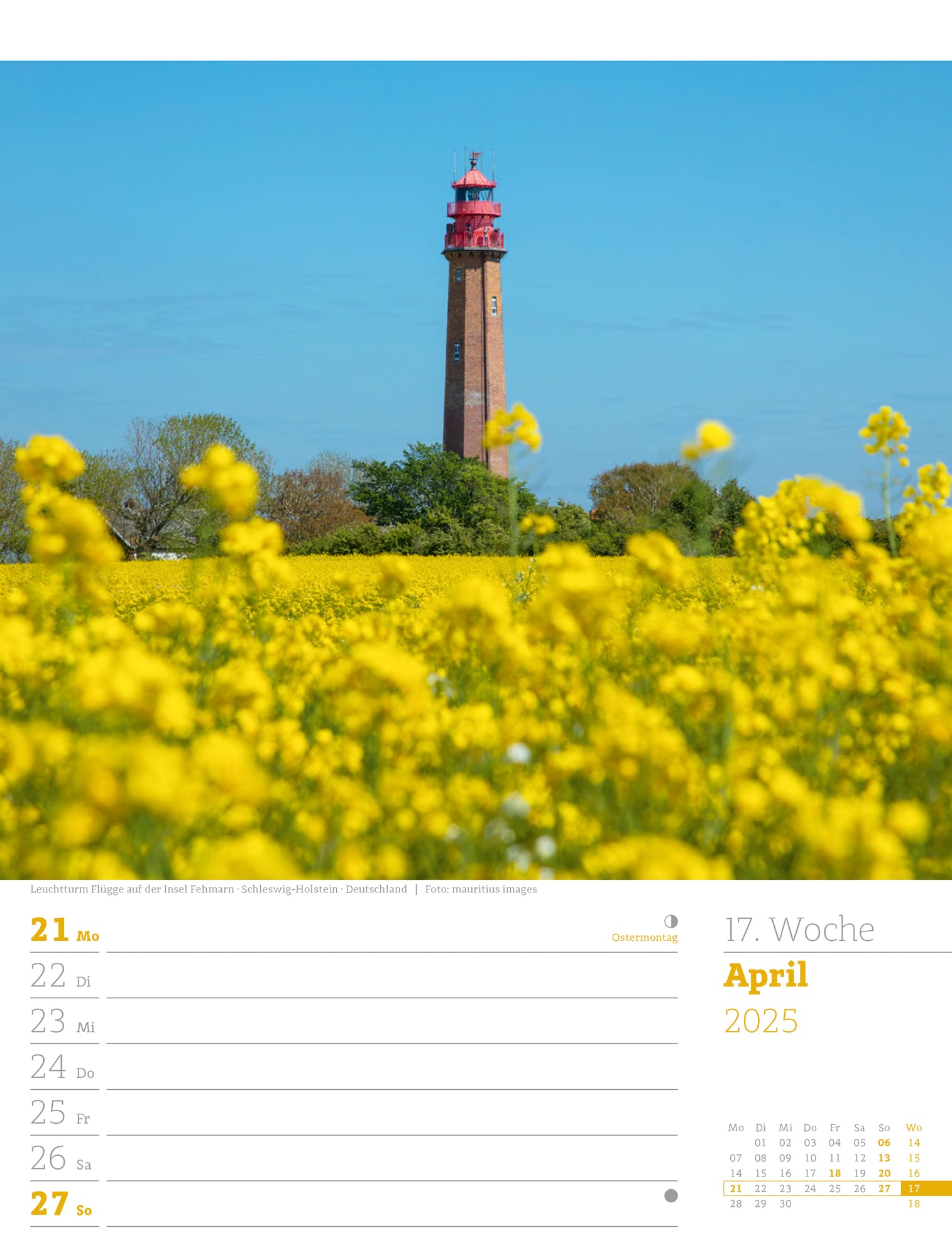 Ackermann Calendar At the Seaside 2025 - Weekly Planner - Inside View 20
