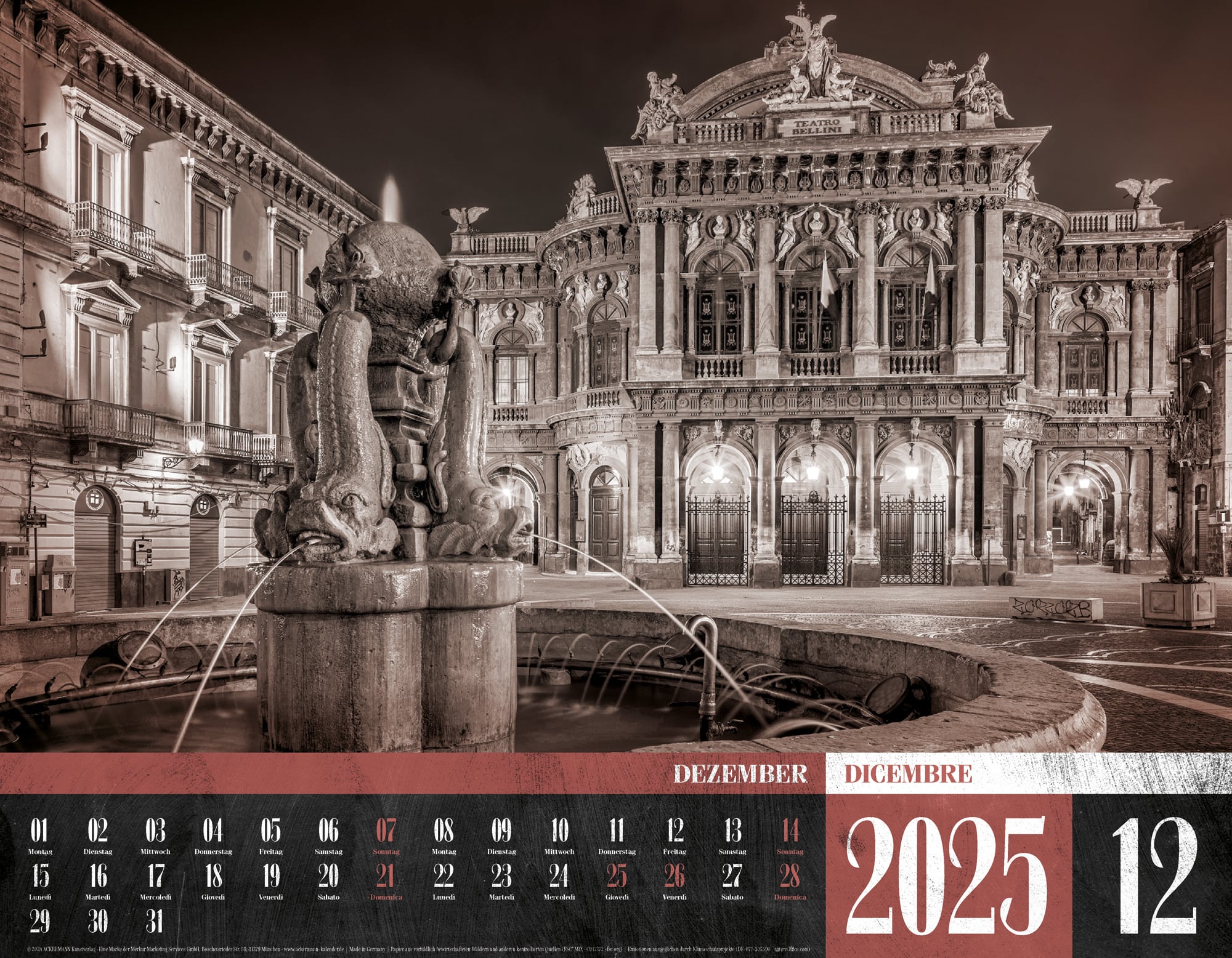 Ackermann Calendar La Dolce Vita 2025 - Inside View 12