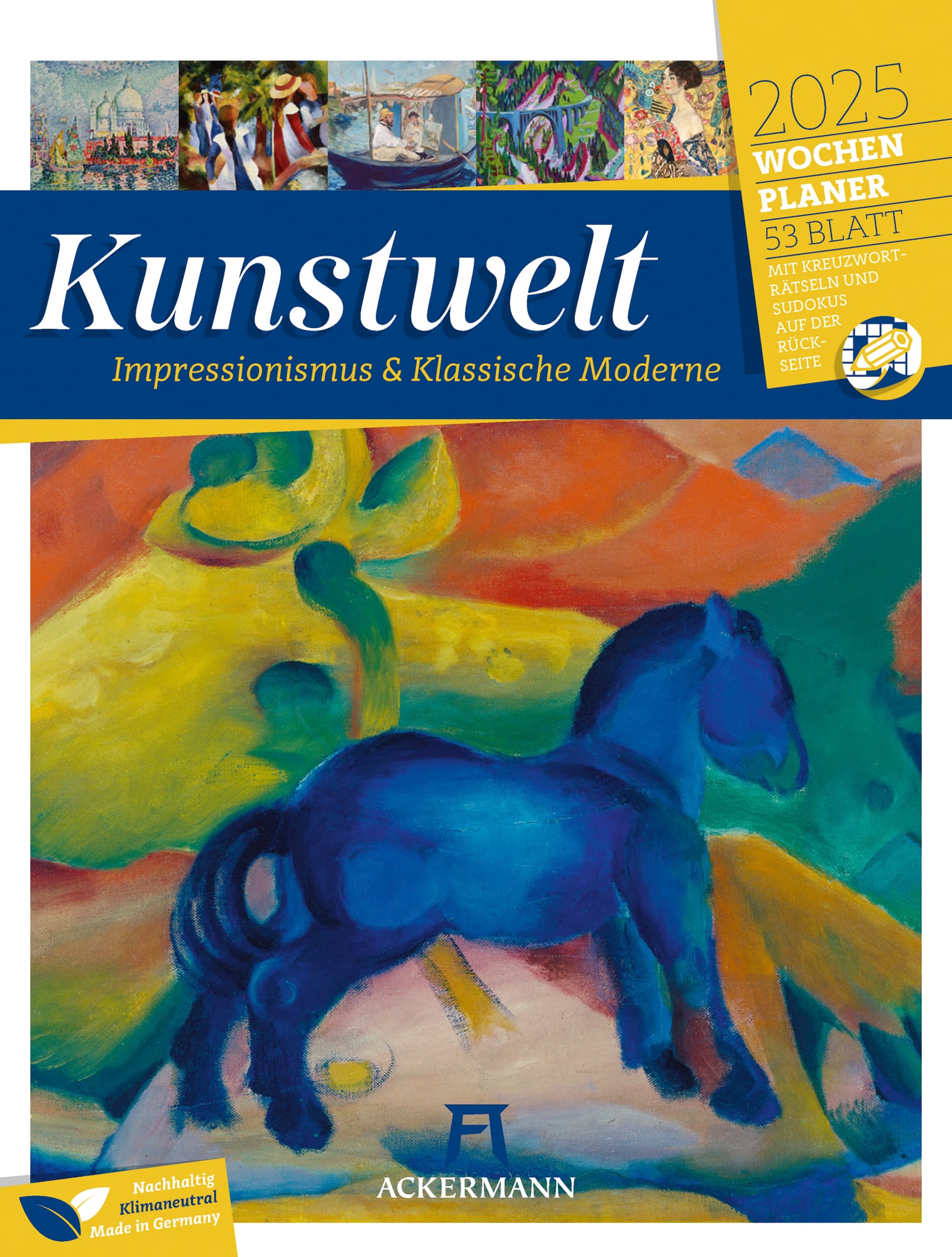 Ackermann Kalender Kunstwelt - Wochenplaner 2025 - Titelblatt