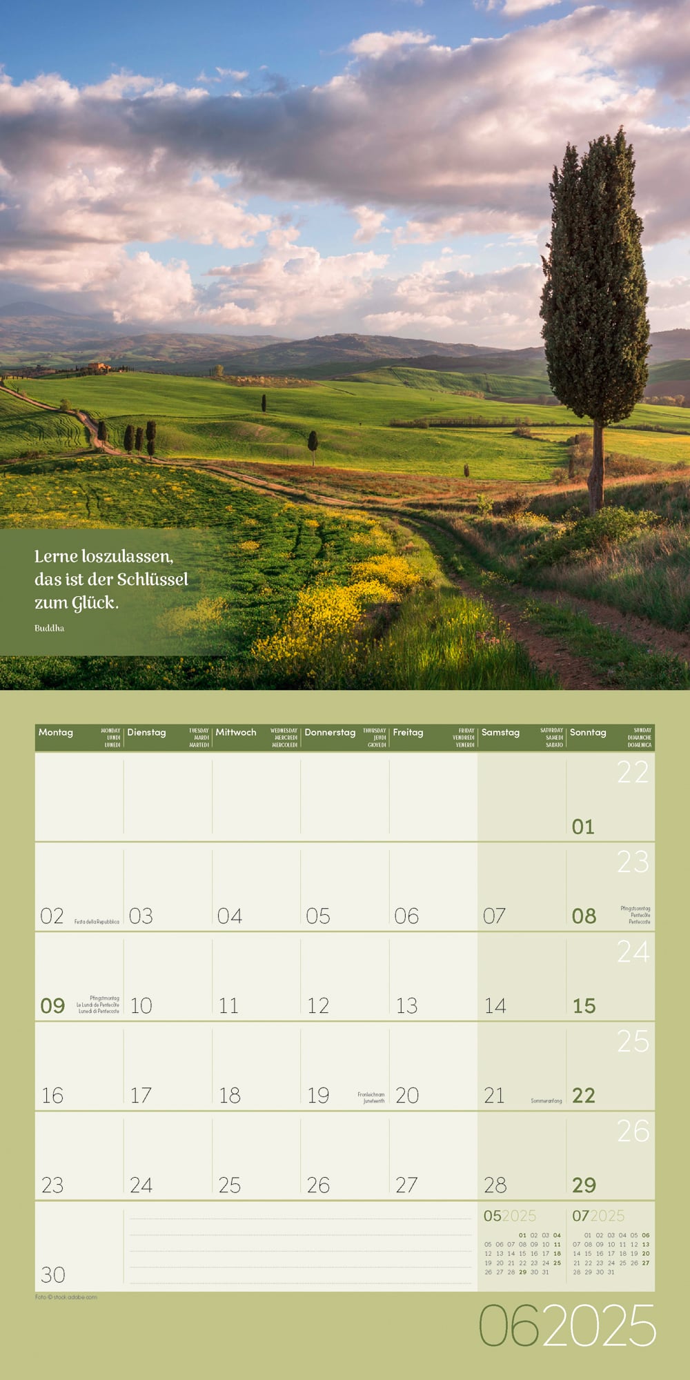 Art12 Collection Kalender Momente für Dich 2025 - 30x30 - Innenansicht 06