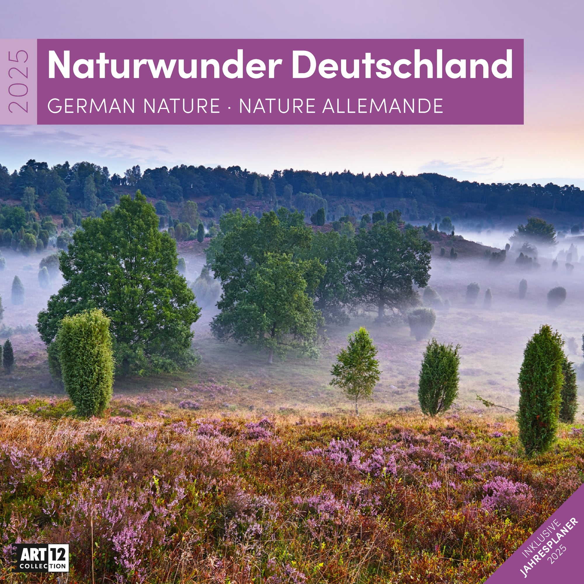 Art12 Collection Kalender Naturwunder Deutschland 2025 - 30x30 - Titelblatt