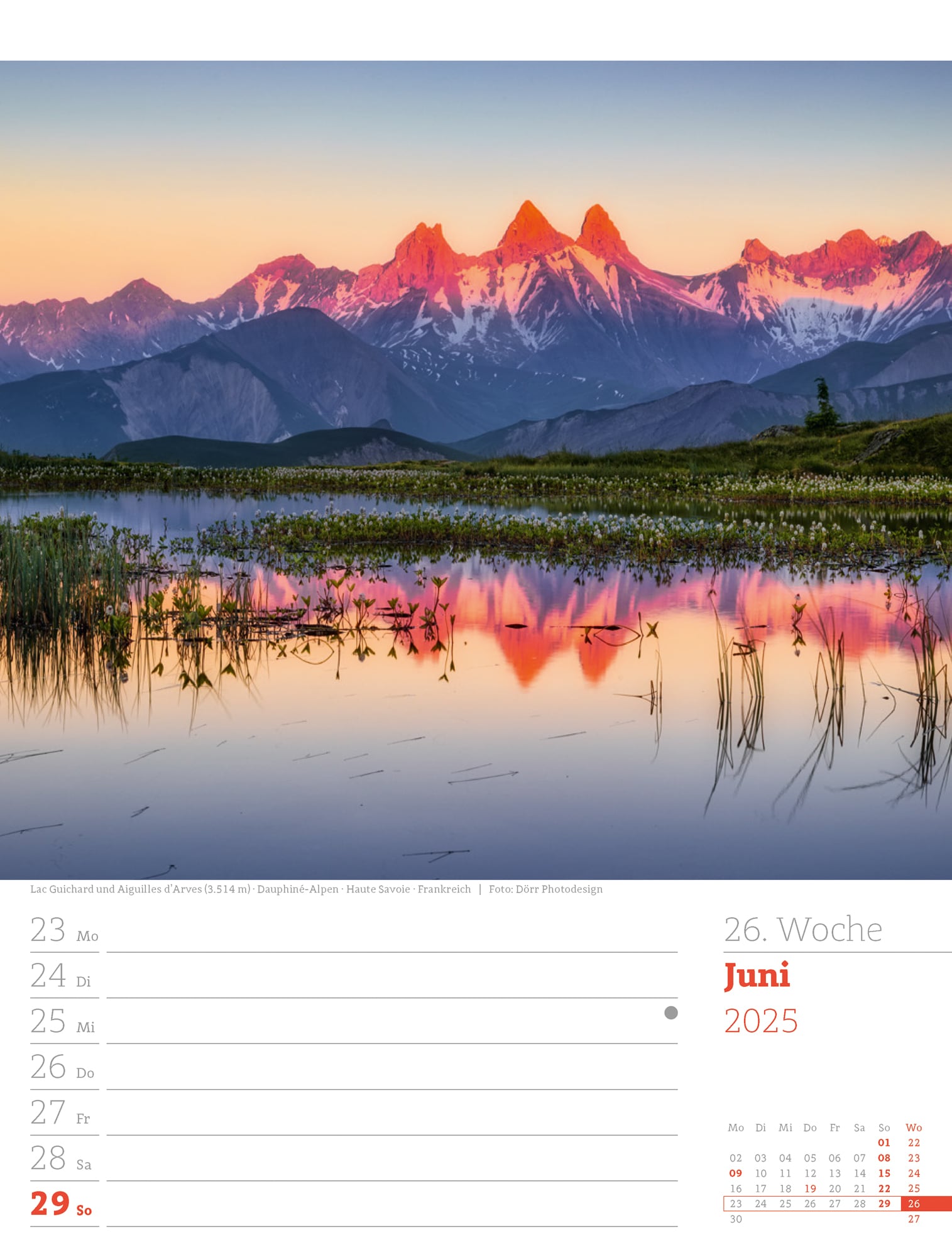 Ackermann Calendar Alps 2025 - Weekly Planner - Inside View 29