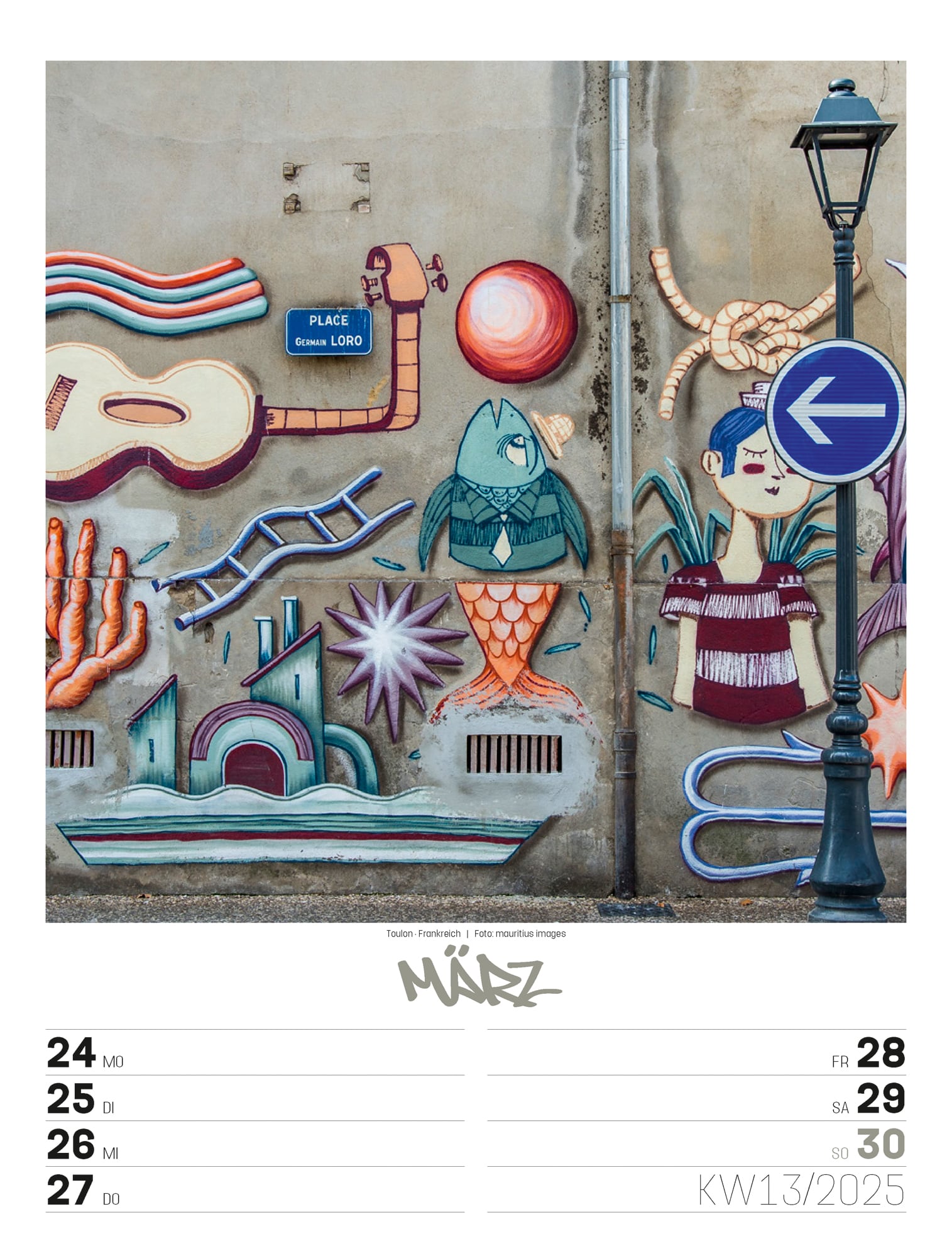Ackermann Kalender Street Art - Wochenplaner 2025 - Innenansicht 16