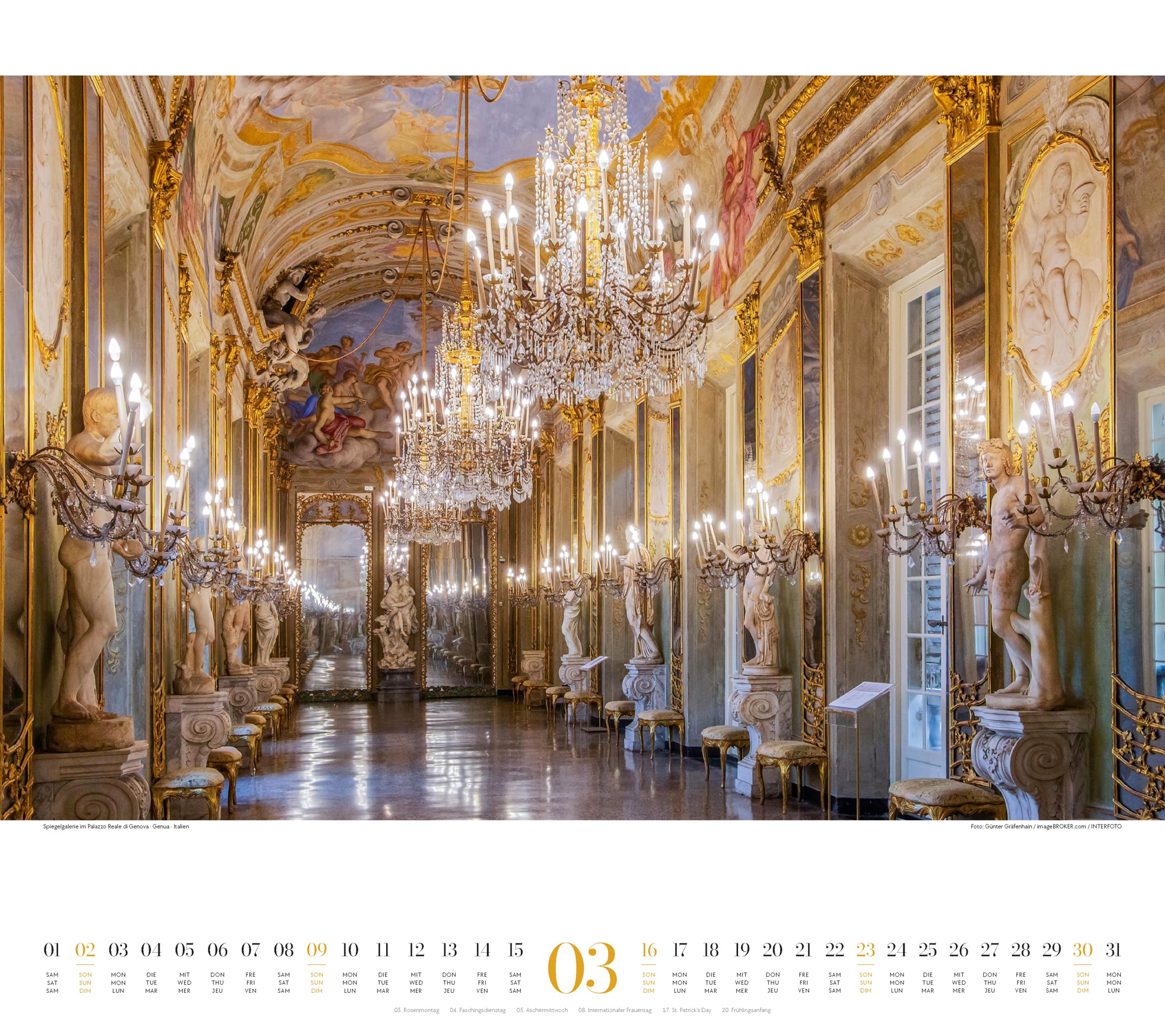 Ackermann Calendar Royal Palaces 2025 - Inside View 03