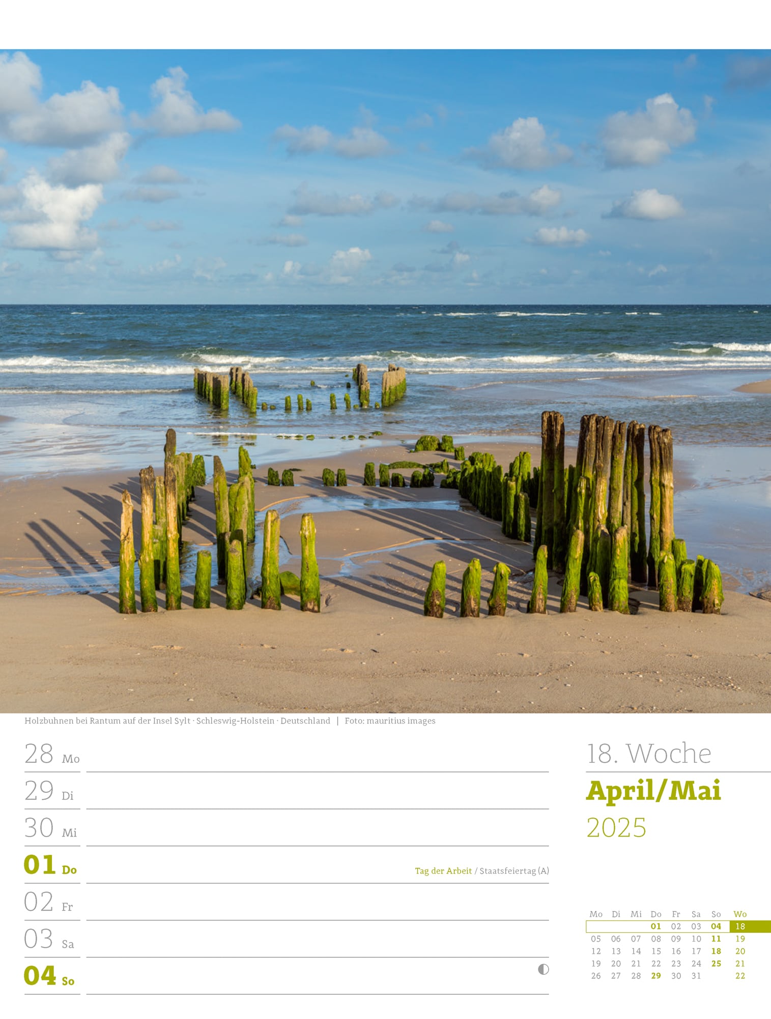 Ackermann Calendar At the Seaside 2025 - Weekly Planner - Inside View 21