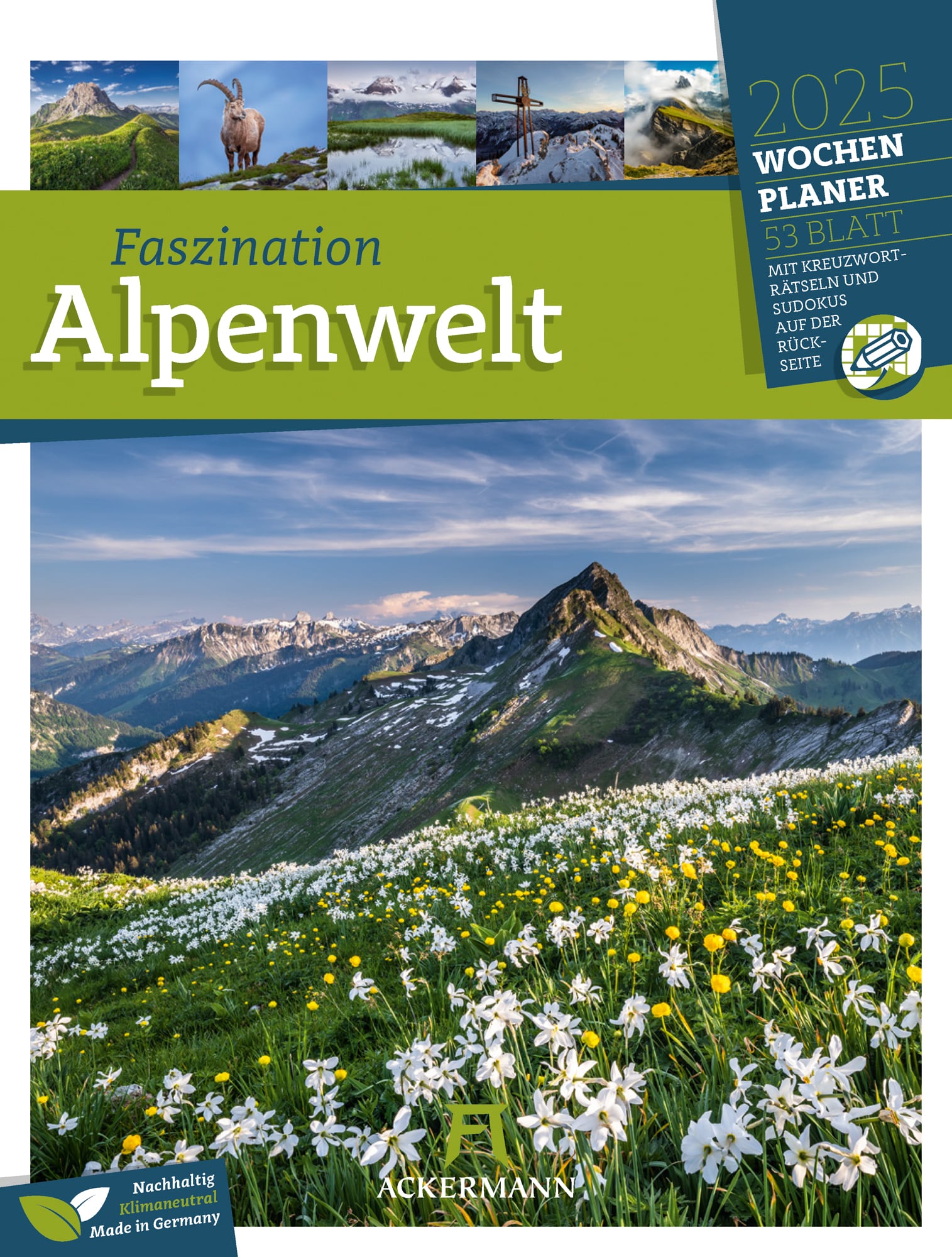 Ackermann Kalender Alpenwelt - Wochenplaner 2025 - Titelblatt